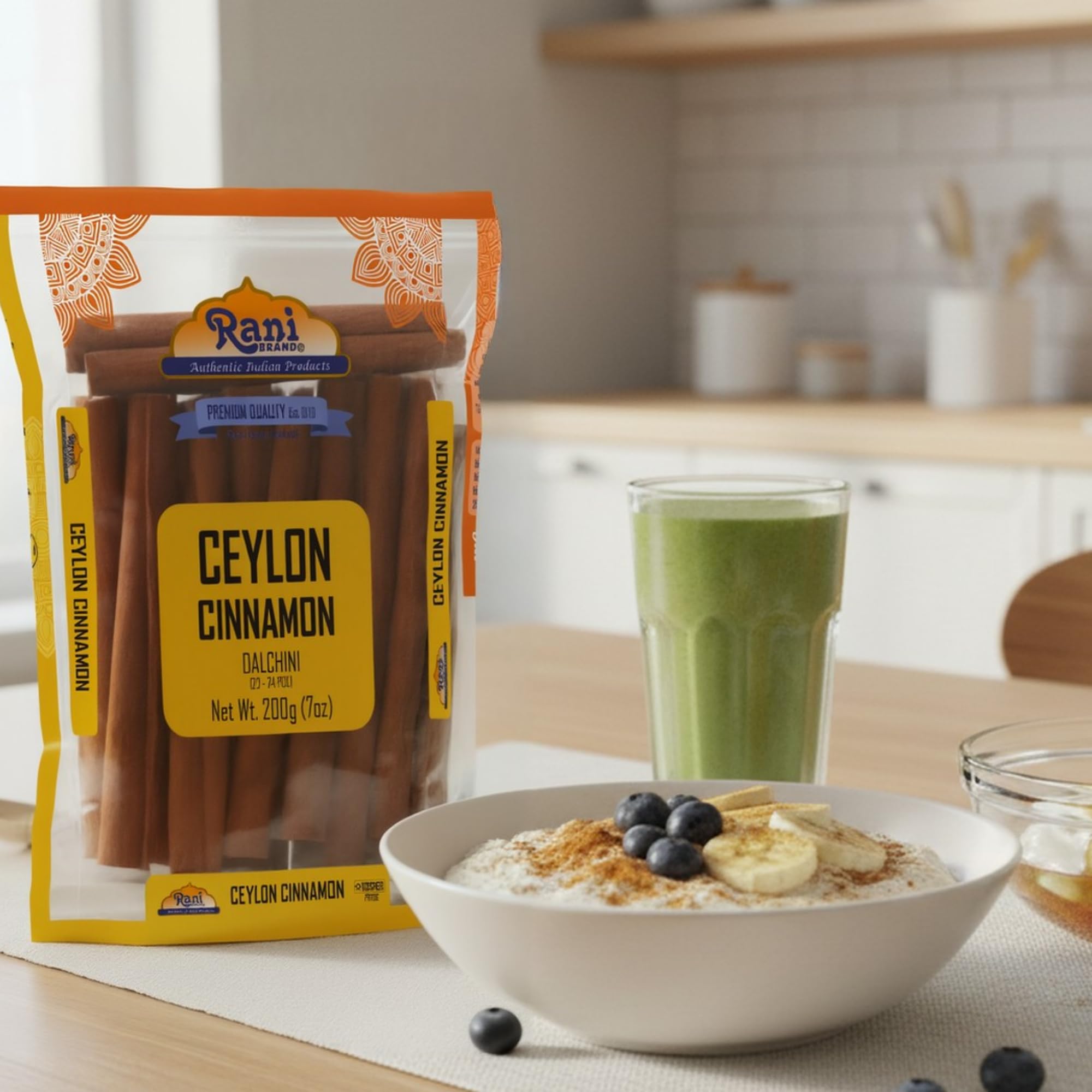 Rani Cinnamon Sticks 7oz (200g) - 36-44 Sticks - Strong Aroma, Perfect for Baking, Cooking & Beverages | 3+ Inches Length - Cassia Saigon Cinnamon from Vietnam | Kosher