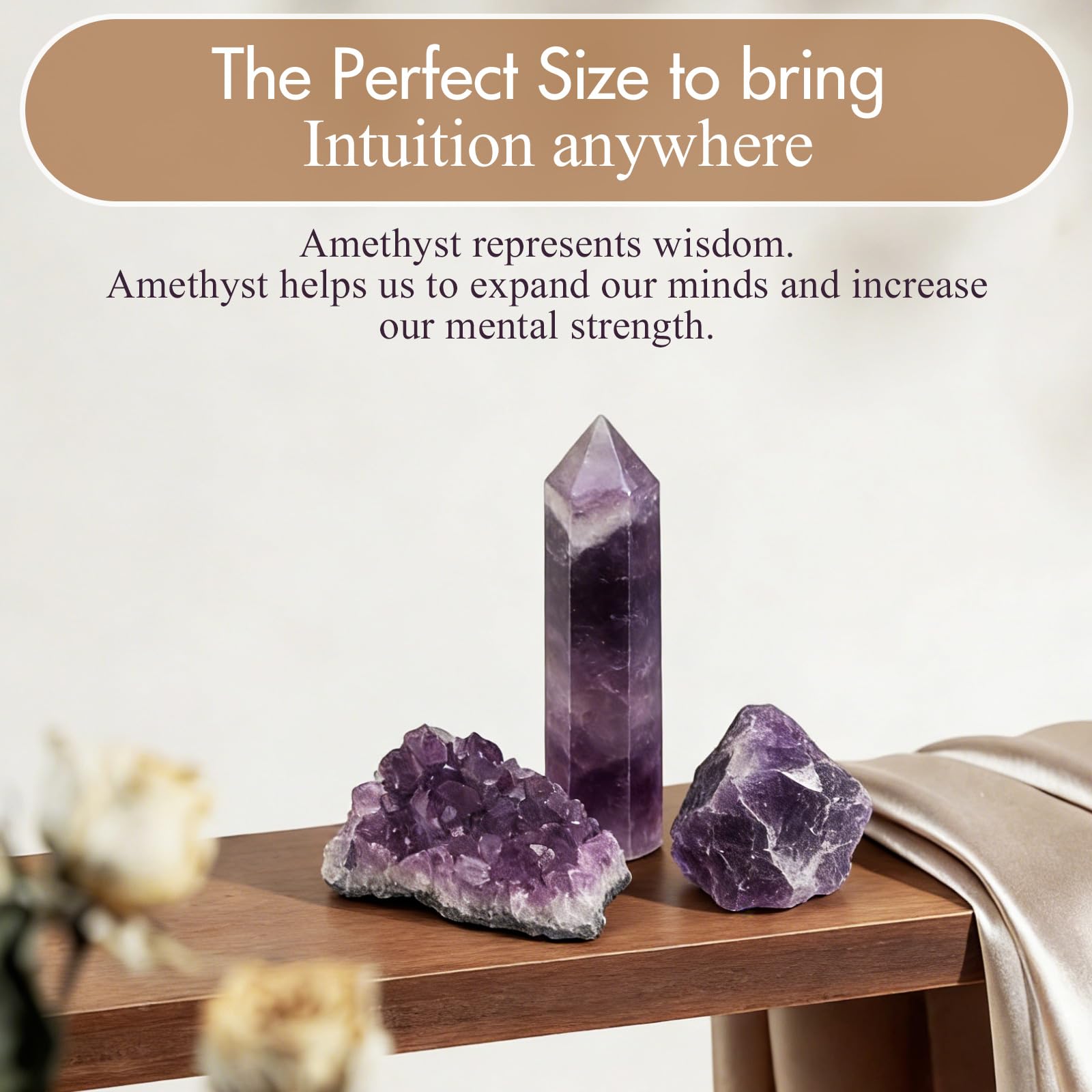 7 Chakra Healing Crystals Set - Large Raw Stones Energy Alignment Kit with Wooden Gift Box & Guidebook