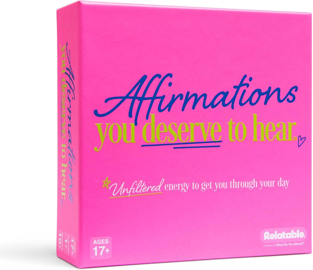 Affirmations You Deserve to Hear by Relatable - Bold Daily Affirmation Cards for Women, Perfect Self Care Gifts for Mom, Birthday Gifts for Women, and Motivational Cards 100 Cards