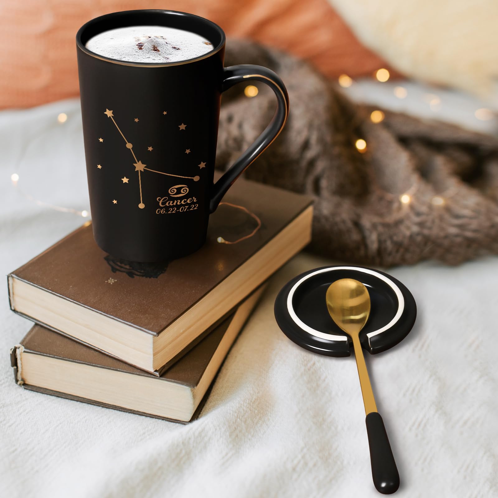 YHRJWN Pisces Gifts for Women, Pisces Constellation Mug, February March Birthdays Gifts for Women Horoscope Astrology Lovers, Pisces Zodiac Sign gifts for Women Girls, 14 Oz Pink with Gift Box