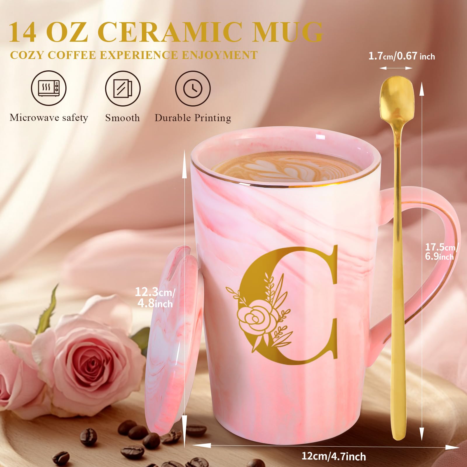Personalized Ceramic Coffee Mug with Lid Cup Happy Birthday Gifts for Adult Men Women Who Have Everything Want Nothing Dad Mom Guys People Couples Parents Cool Funny Unique Present Special Christmas,G