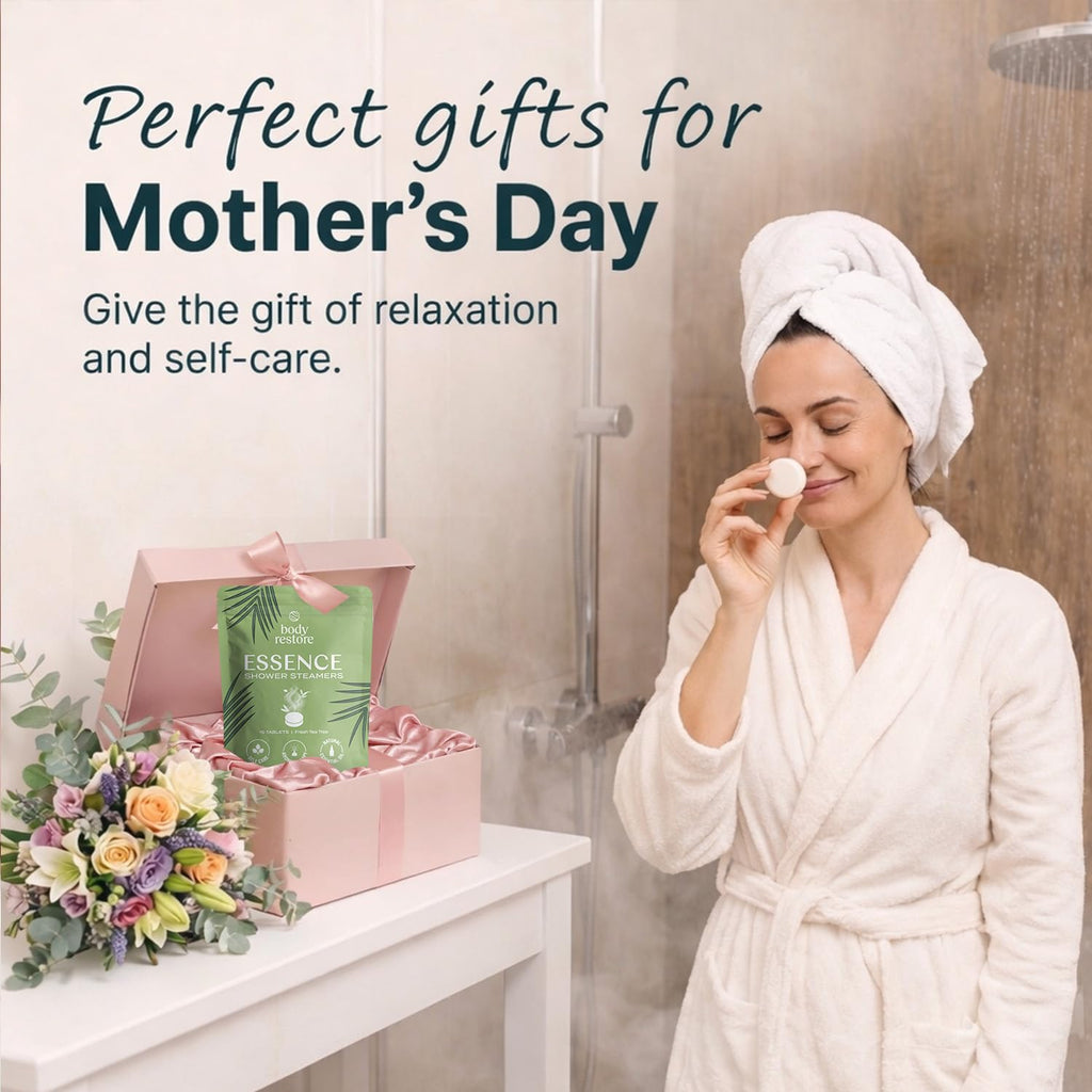 Body Restore Shower Steamers Aromatherapy 6 Pack – Mothers Day Gifts for Mom, Birthday Gifts for Women, Relaxation Stress Relief Self Care – Bloom