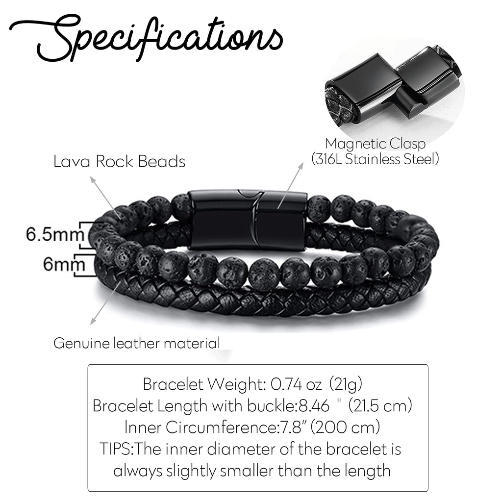 VNOX Viking Bracelet for Men - Genuine Leather Braided Viking Bracelets Vintage Thor's Hammer Wrap Cuff Wirstband Bracelets,Viking Jewelry for Men