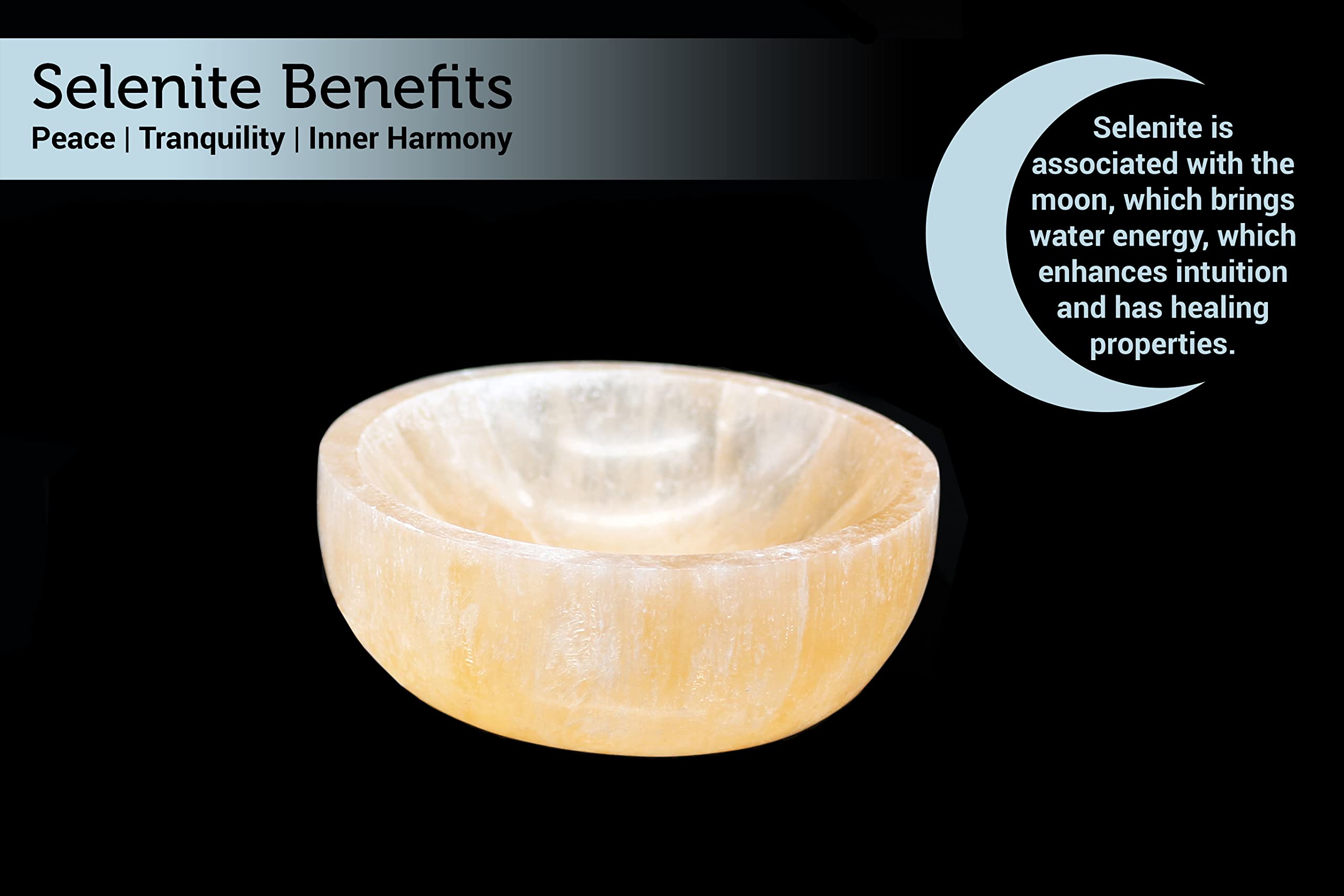 Soul Sticks Selenite Crystal Bowls for Smudging, Healing, Recharging Crystals | Pure Selenite Smudge Bowl & Crystal Charging Station Ethically Sourced in Morocco, Orange (4 Inch)