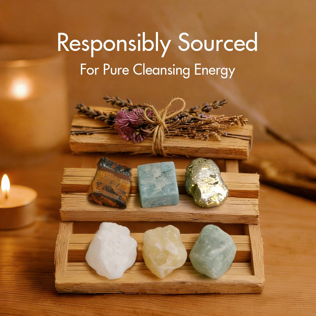 7 Chakra Healing Crystals Set - Large Raw Stones Energy Alignment Kit with Wooden Gift Box & Guidebook