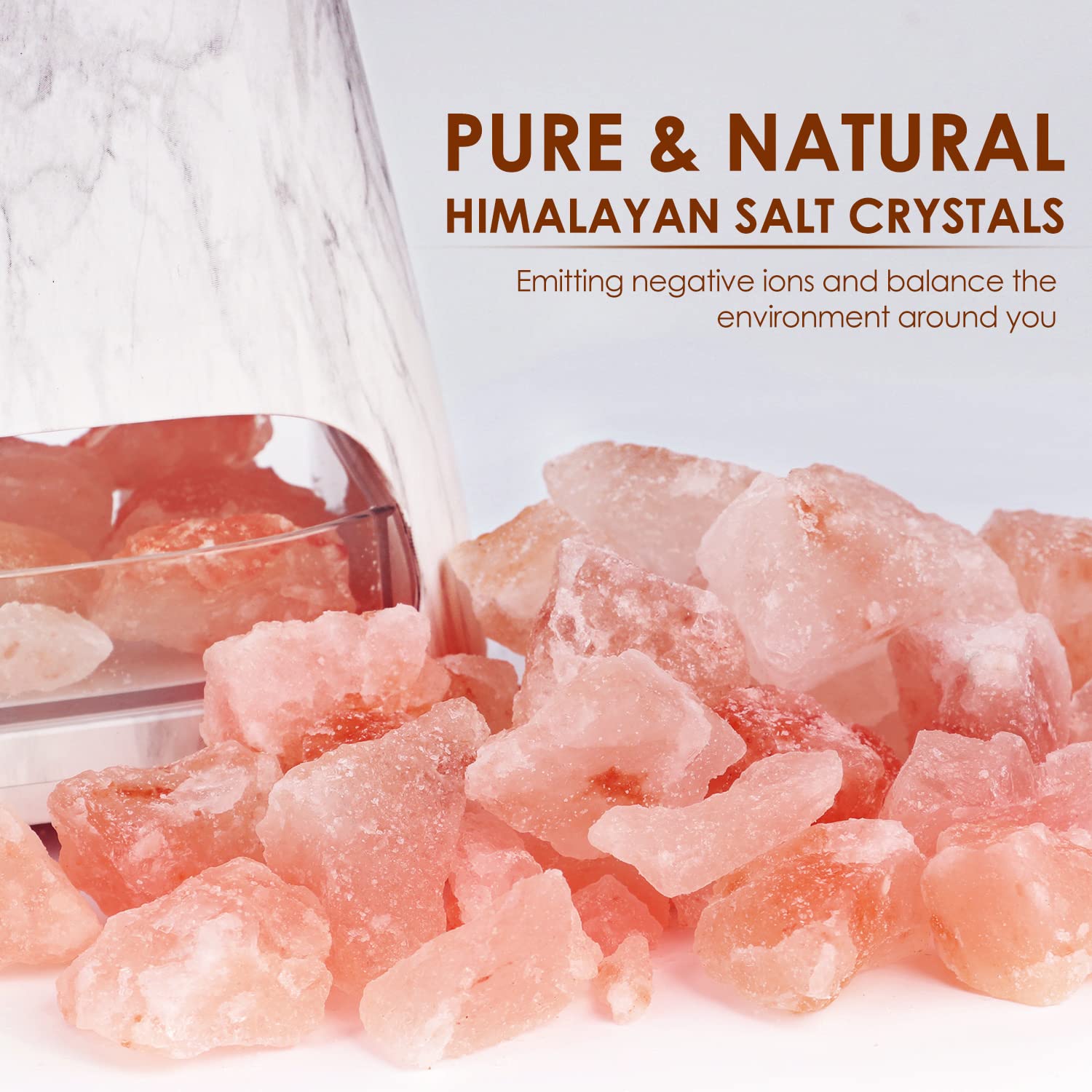 SALKING 2-in-1 Himalayan Salt Lamp & Ultrasonic Essential Oil Diffuser, Aromatherapy Diffuser Cool Mist Humidifier, Salt Therapy Lamp, 100% Pure Himalayan Salt, Ambient Glow, 150ml (Hot Pink)