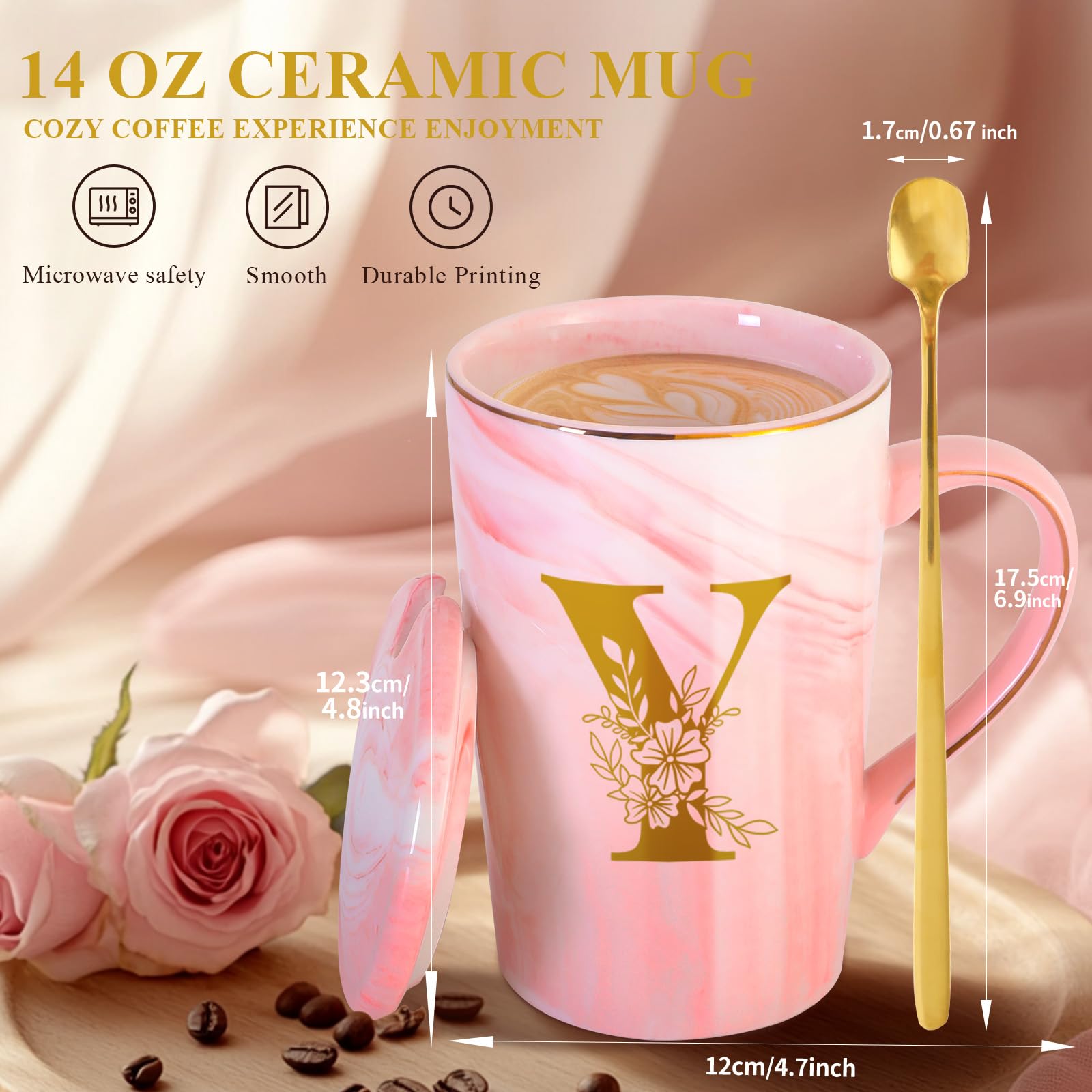 Personalized Ceramic Coffee Mug with Lid Cup Happy Birthday Gifts for Adult Men Women Who Have Everything Want Nothing Dad Mom Guys People Couples Parents Cool Funny Unique Present Special Christmas,G