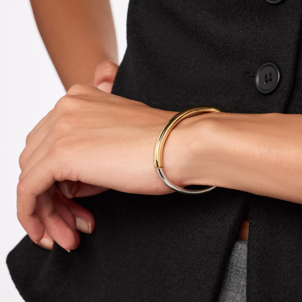 Ana Luisa Bracelets for Women - 14K Gold Plated & Silver Rhodium Bangle and Cuff Bracelets - Sleek Designs Perfect for Layering - Hypoallergenic, Water-Resistant, Tarnish-Free Bracelet for Daily Wear