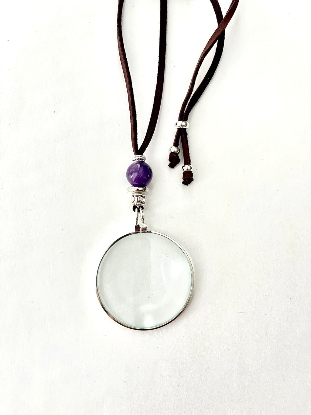 by Wendra Magnifying Necklace with Natural Crystal to Increase Vision & Energy. Handmade
