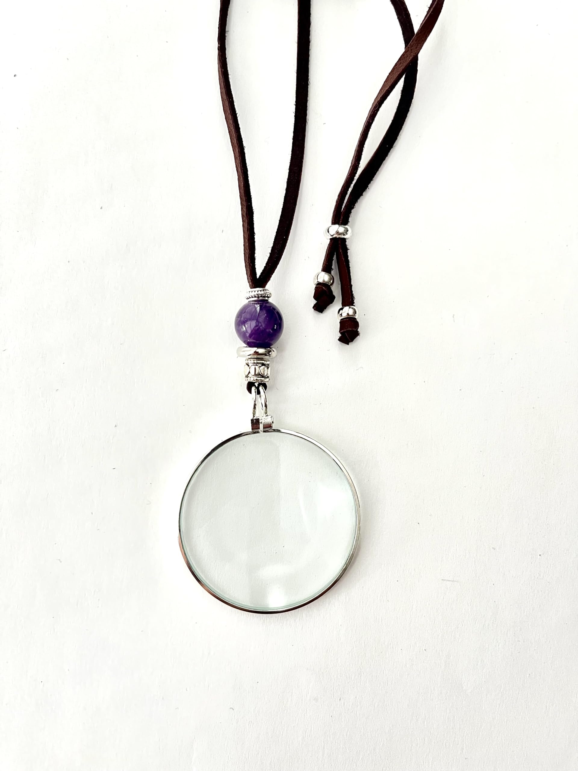 by Wendra Magnifying Necklace with Natural Crystal to Increase Vision & Energy. Handmade