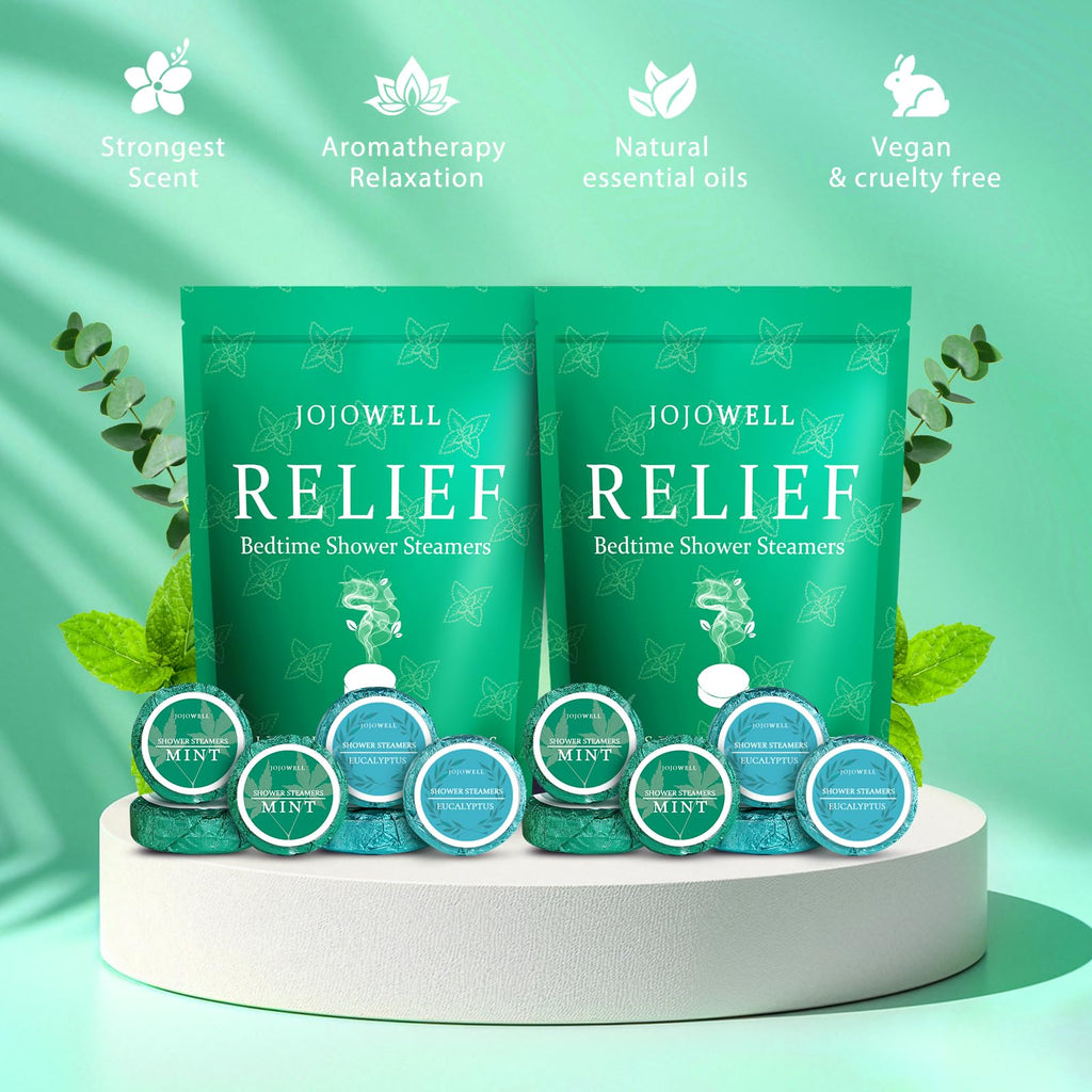 JoJowell Shower Steamers Aromatherapy - 18 Pack Birthday Gifts for Women Men, Mothers Day Gifts for Mom Wife Grandma from Daughter Son, Self Care with Natural Essential Oils Relaxation Home SPA