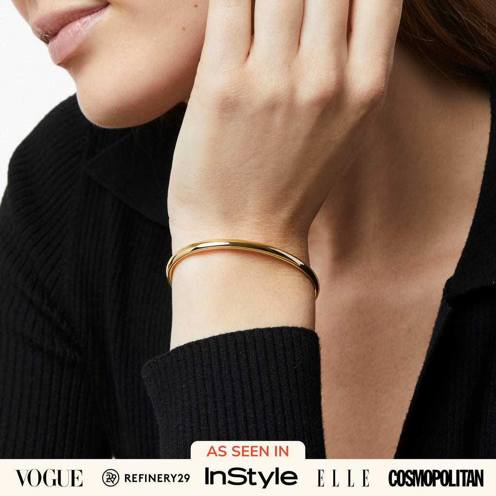 Ana Luisa Bracelets for Women - 14K Gold Plated & Silver Rhodium Bangle and Cuff Bracelets - Sleek Designs Perfect for Layering - Hypoallergenic, Water-Resistant, Tarnish-Free Bracelet for Daily Wear