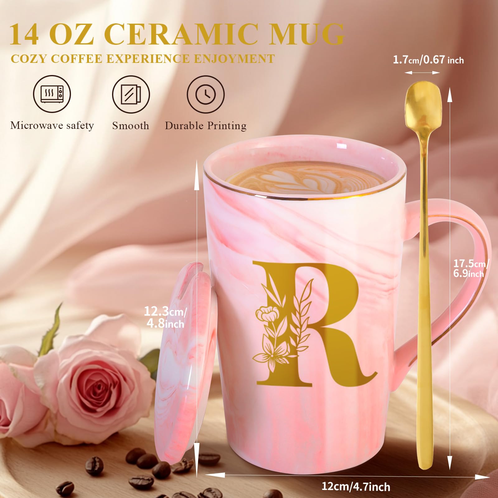 Personalized Ceramic Coffee Mug with Lid Cup Happy Birthday Gifts for Adult Men Women Who Have Everything Want Nothing Dad Mom Guys People Couples Parents Cool Funny Unique Present Special Christmas,G
