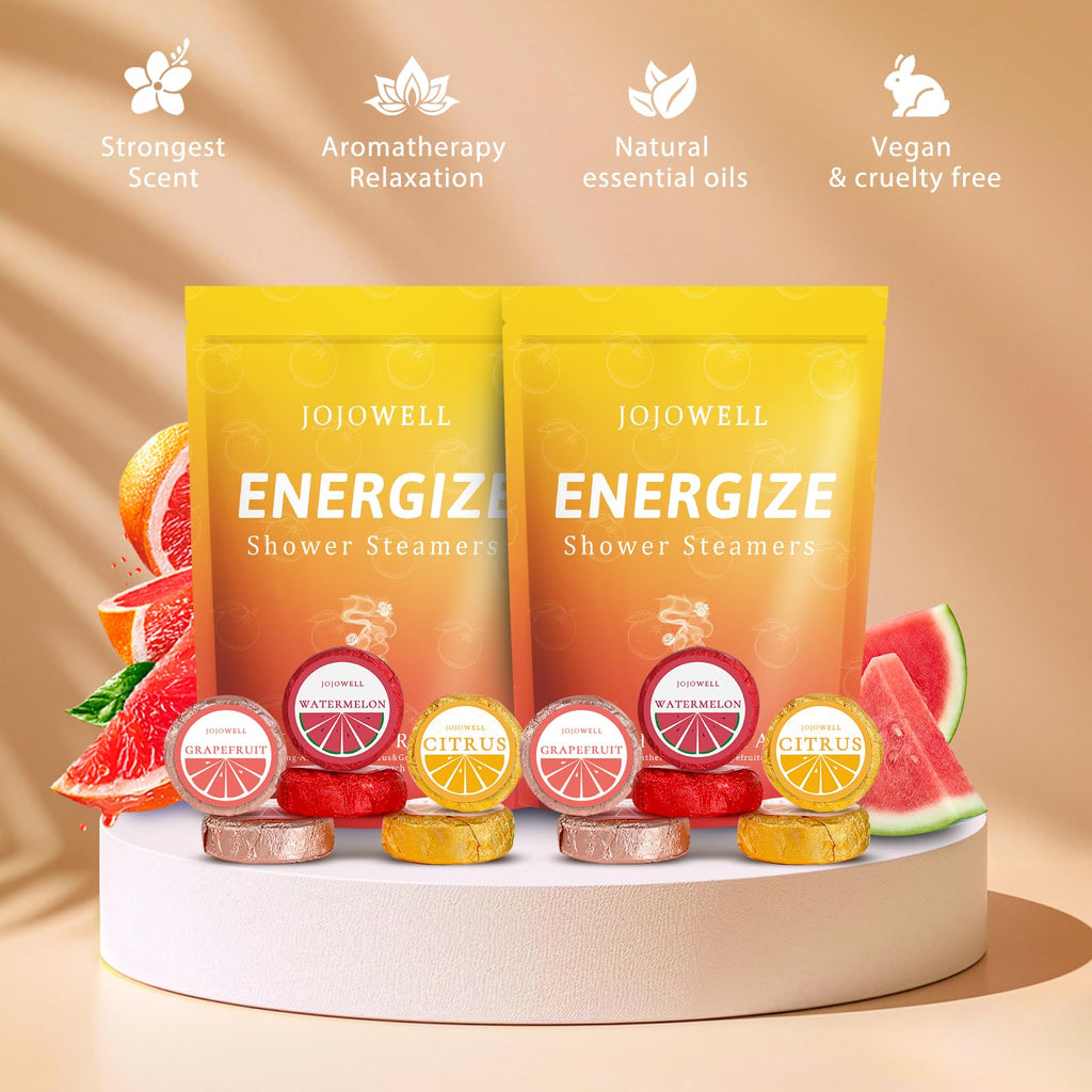 JoJowell Shower Steamers Aromatherapy - 18 Pack Birthday Gifts for Women Men, Mothers Day Gifts for Mom Wife Grandma from Daughter Son, Self Care with Natural Essential Oils Relaxation Home SPA