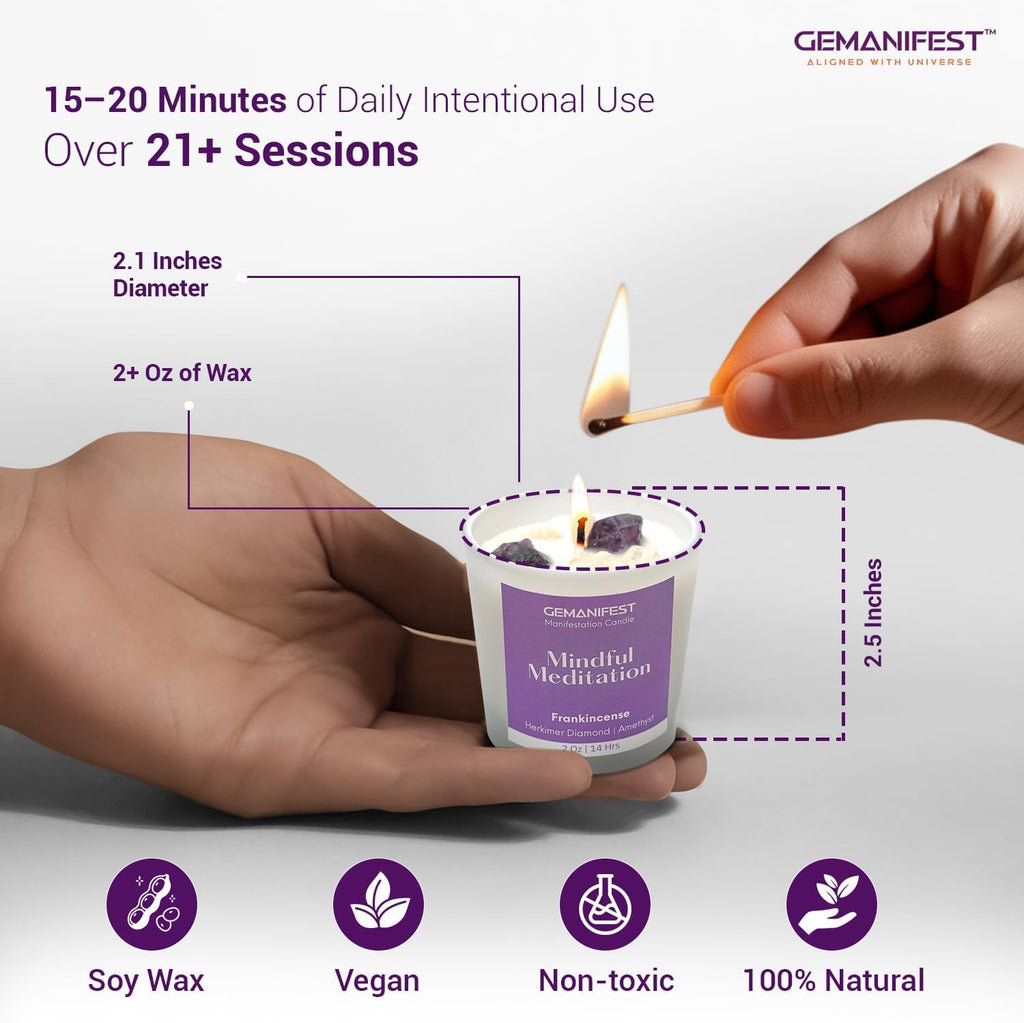 Money Manifestation Candle with Pyrite Bracelet for Wealth Prosperity and Success Pumpkin Spice Soy Candles for Office Home Scented Prosperity Crystal Candle Gifts for Men Women