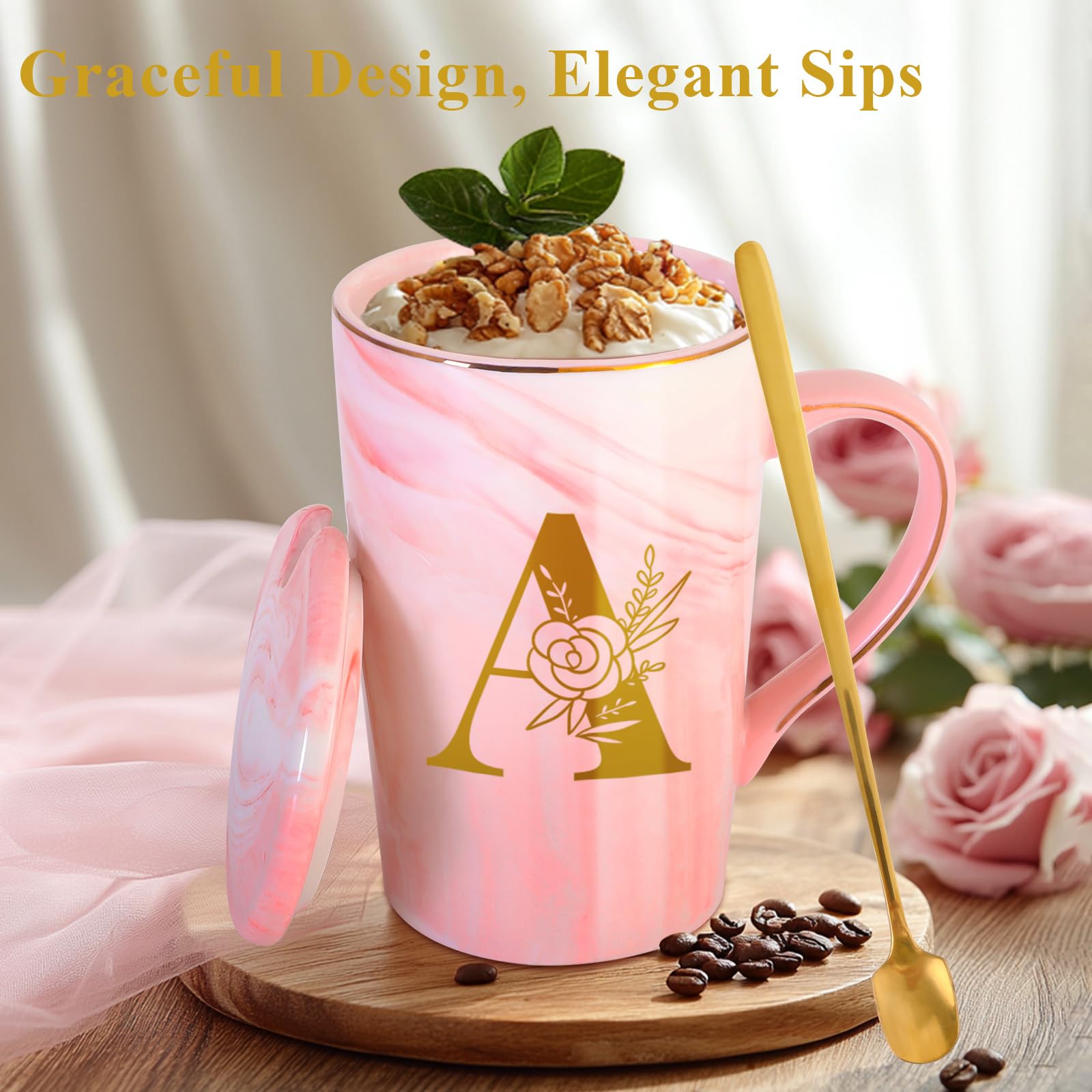 Personalized Ceramic Coffee Mug with Lid Cup Happy Birthday Gifts for Adult Men Women Who Have Everything Want Nothing Dad Mom Guys People Couples Parents Cool Funny Unique Present Special Christmas,G