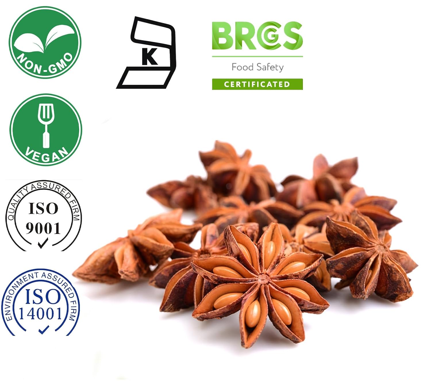 Spicefun Star Anise 7oz(200g), Chinese Star Anise Whole, Fresh, Pure and Dried Anise Pods, Great for Cooking, Baking and Tea