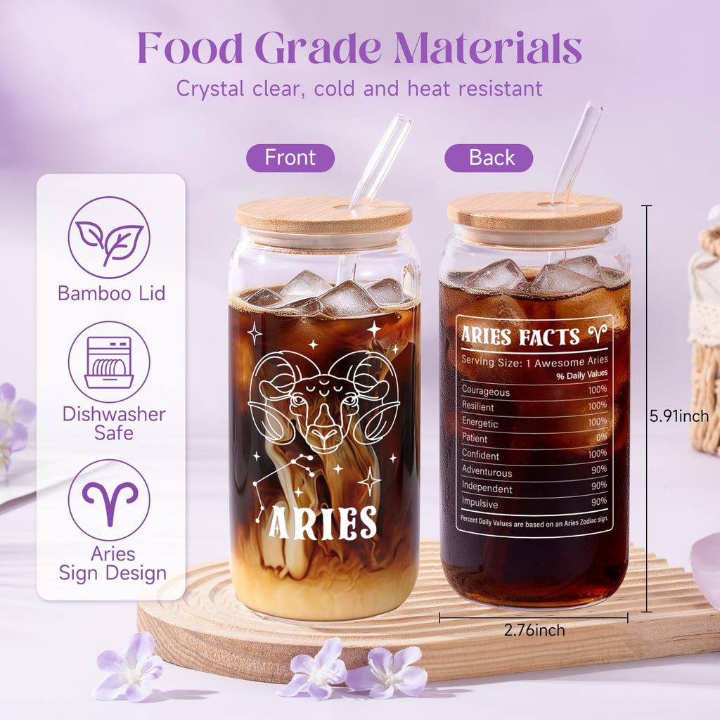 Pisces Birthday Gifts for Women, 12PCS Purple Zodiac Gift Baskets for Women with 16 oz Pisces Glass Cup Candle Mini Jewelry Gift Box, Unique Womens Birthday Gifts for Best Friend, Her, Mom, Sister