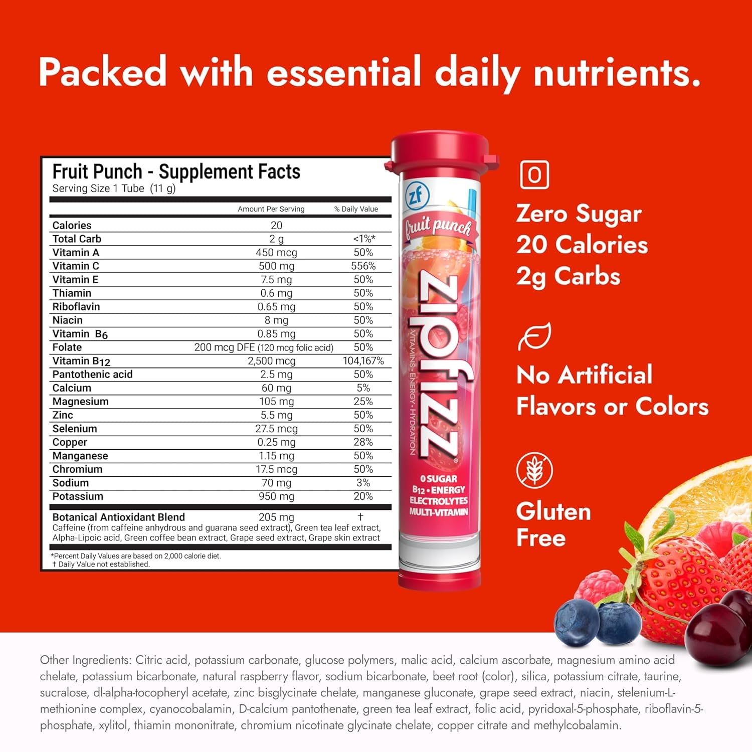 Zipfizz Daily Energy Drink Powder, Variety Pack, 15 Pack | 3-in-1 Sustained Energy, Rapid Hydration, and Essential Vitamins | Sugar-Free | Electrolyte Powder | Contains Vitamin B-12 & Antioxidants