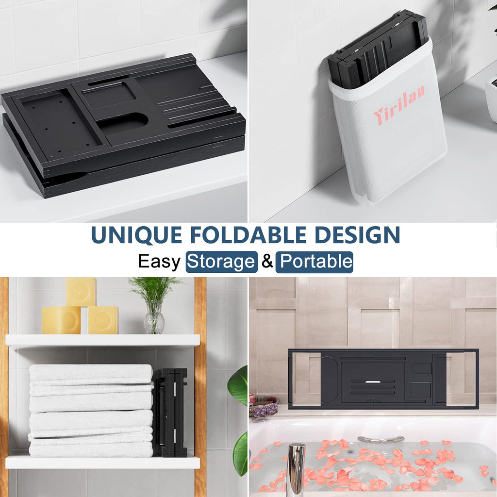 Premium Bathtub Tray Caddy, Expandable Bath Tray, Unique House Warming Gifts, New Home, Anniversary and Wedding Gifts for Couple, Bridal Shower Gift for Women