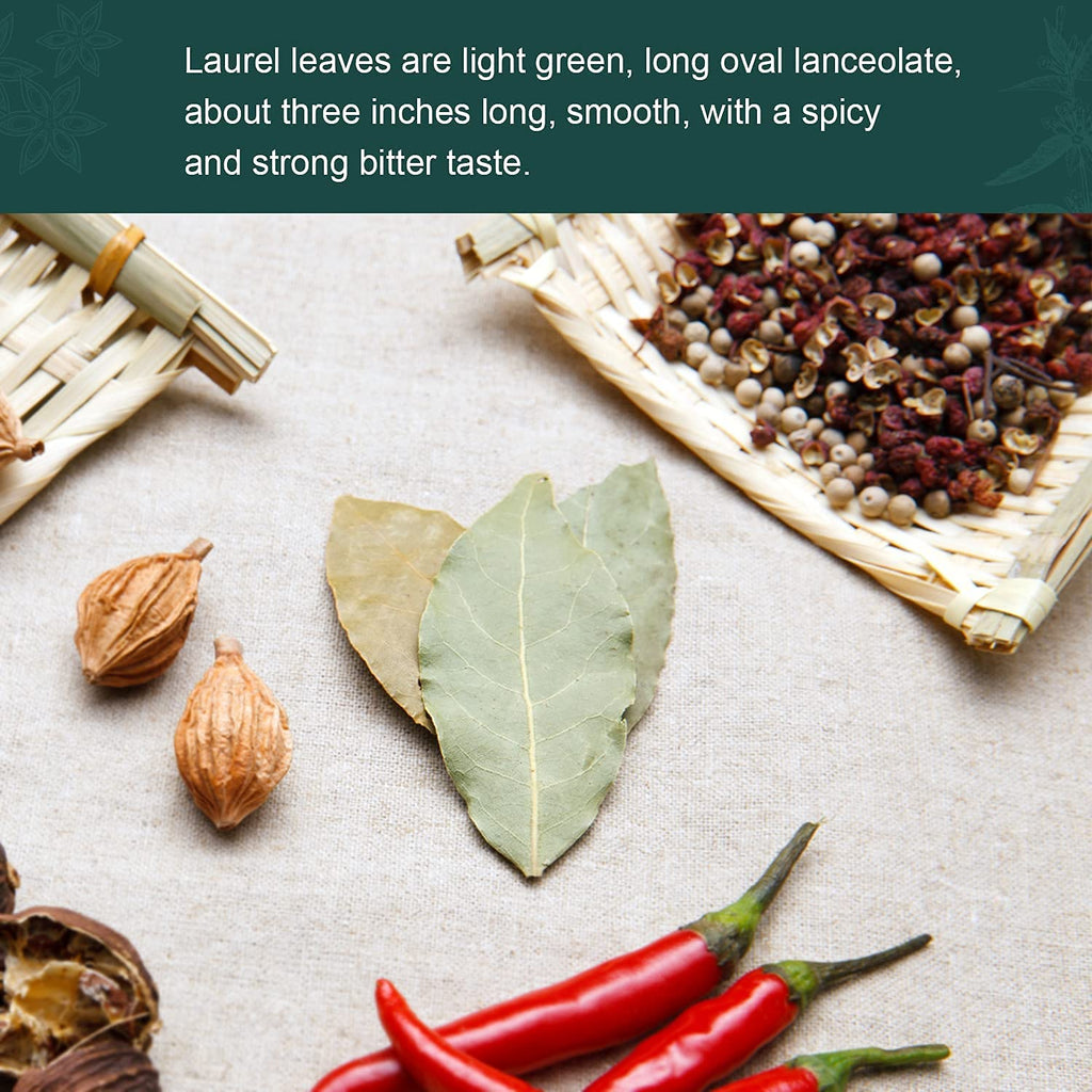 Soeos Bay Leaves Whole, 2 oz(57g), Non-GMO Verified, Dried Leaf, Freshly Packed to Keep Fresh, Laurel Herbs for Cooking, Dried Bay Leaves, Fresh, Green