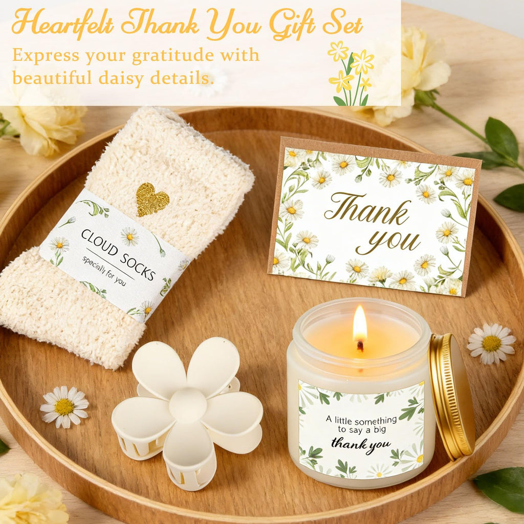 Elegant Birthday Gifts for Women, Black Bow Unique Birthday Relaxing Gifts Box with Scented Candles, Greeting Card & Home-Spa Relaxation, Birthdays Presents for Her, Best Friend, Sister, Wife