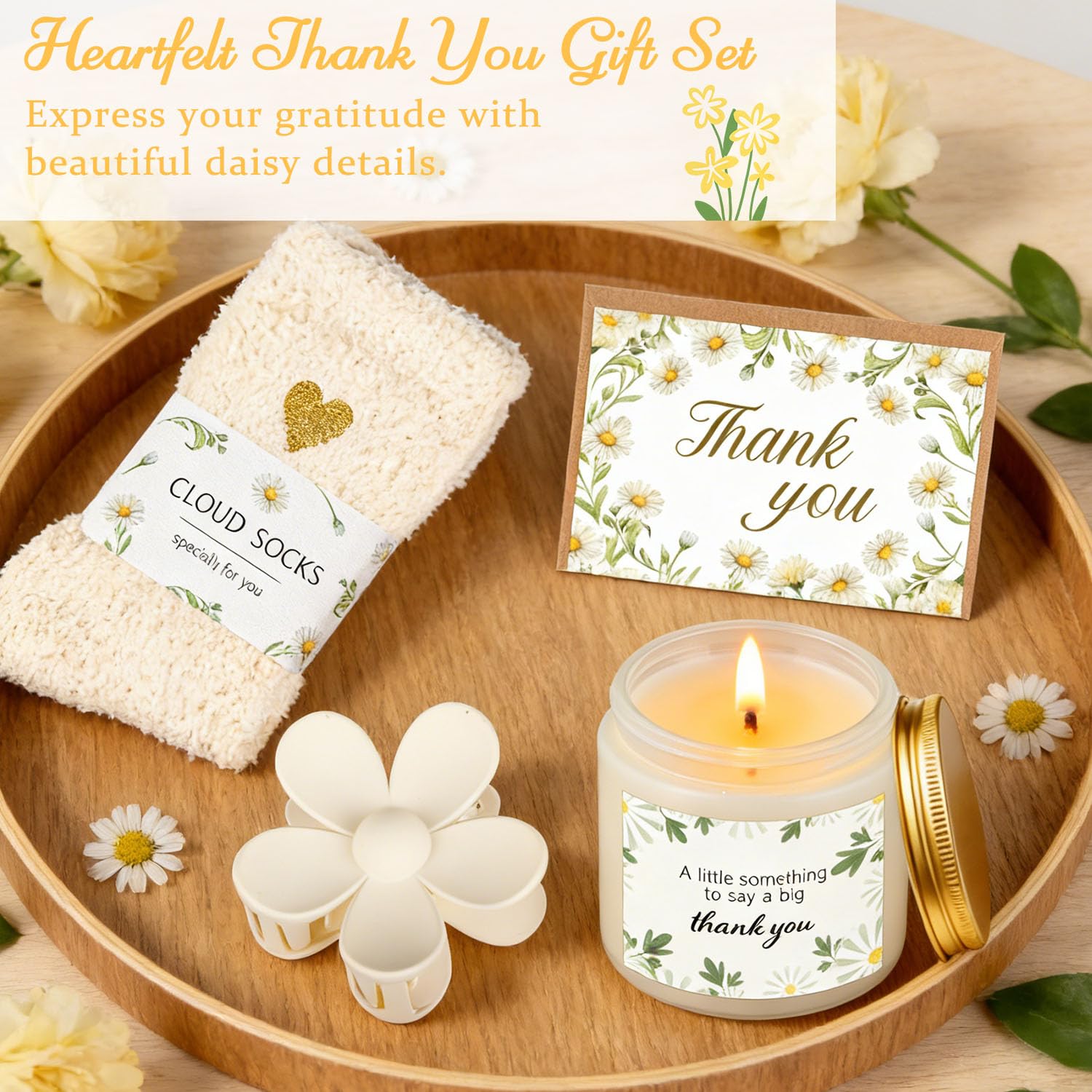 Elegant Birthday Gifts for Women, Black Bow Unique Birthday Relaxing Gifts Box with Scented Candles, Greeting Card & Home-Spa Relaxation, Birthdays Presents for Her, Best Friend, Sister, Wife