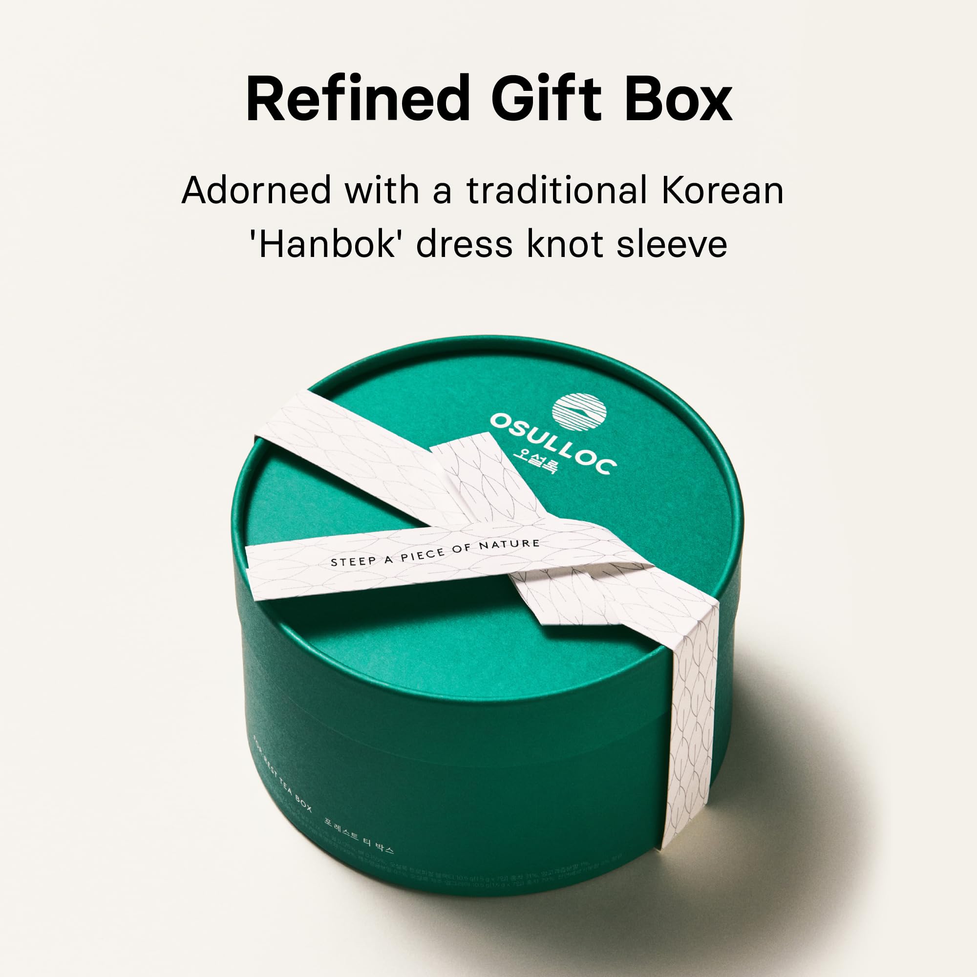 OSULLOC Premium Tea Collection (40 count, 10 flavors x 4 ea), Self Care Sampler Gift Box Variety Pack, Premium Organic Pure & Blended Tea from Jeju