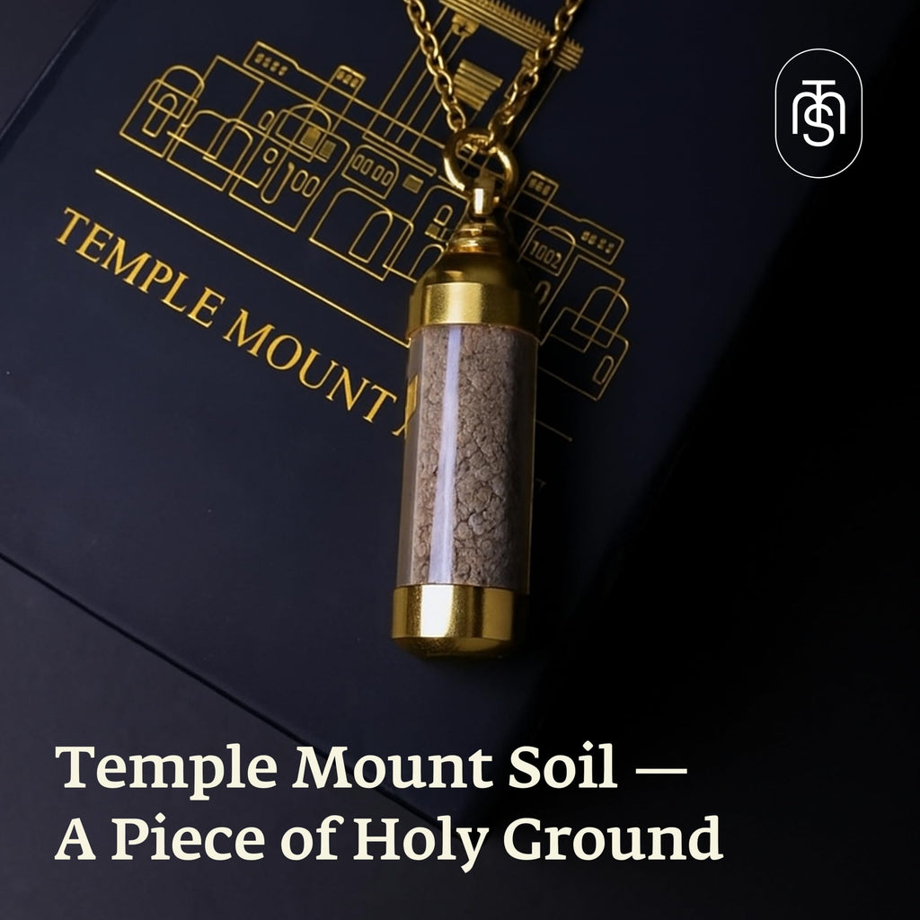 Authentic Temple Mount Christian Necklace for Women & Men – Expert-Certified Sacred Soil Jewelry, Rare Faith-Based Holy Land Soil Pendant from Jerusalem – Spiritual Religious Biblical Easter Gift