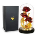 Valentine's Day Gifts for her, Eternal Rose in Glass Dome - Beauty and The Beast Inspired Keepsake, Gifts for Mom/Wife/Grandma, Preserved Roses with LED Light for Birthday/Anniversary