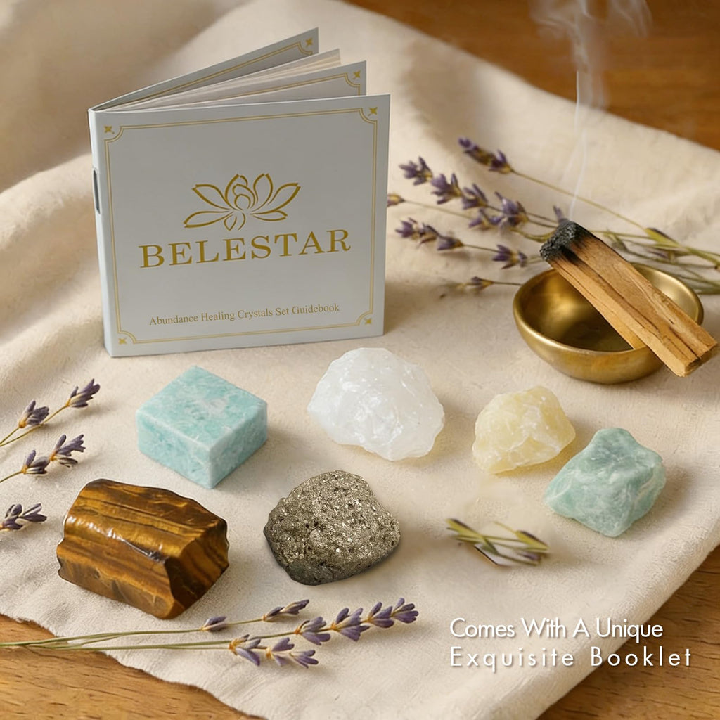 7 Chakra Healing Crystals Set - Large Raw Stones Energy Alignment Kit with Wooden Gift Box & Guidebook