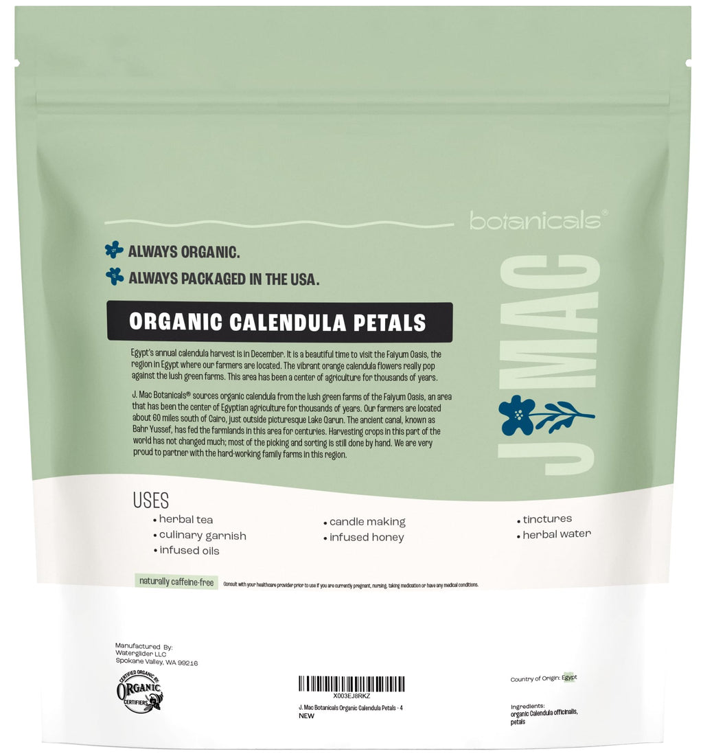J Mac Botanicals, Organic Dandelion Leaves (4 oz bag) USDA Certified Organic Dandelion leaf tea, te diente de leon organico, Packaged in the USA, Cut and Sifted, No Caffeine