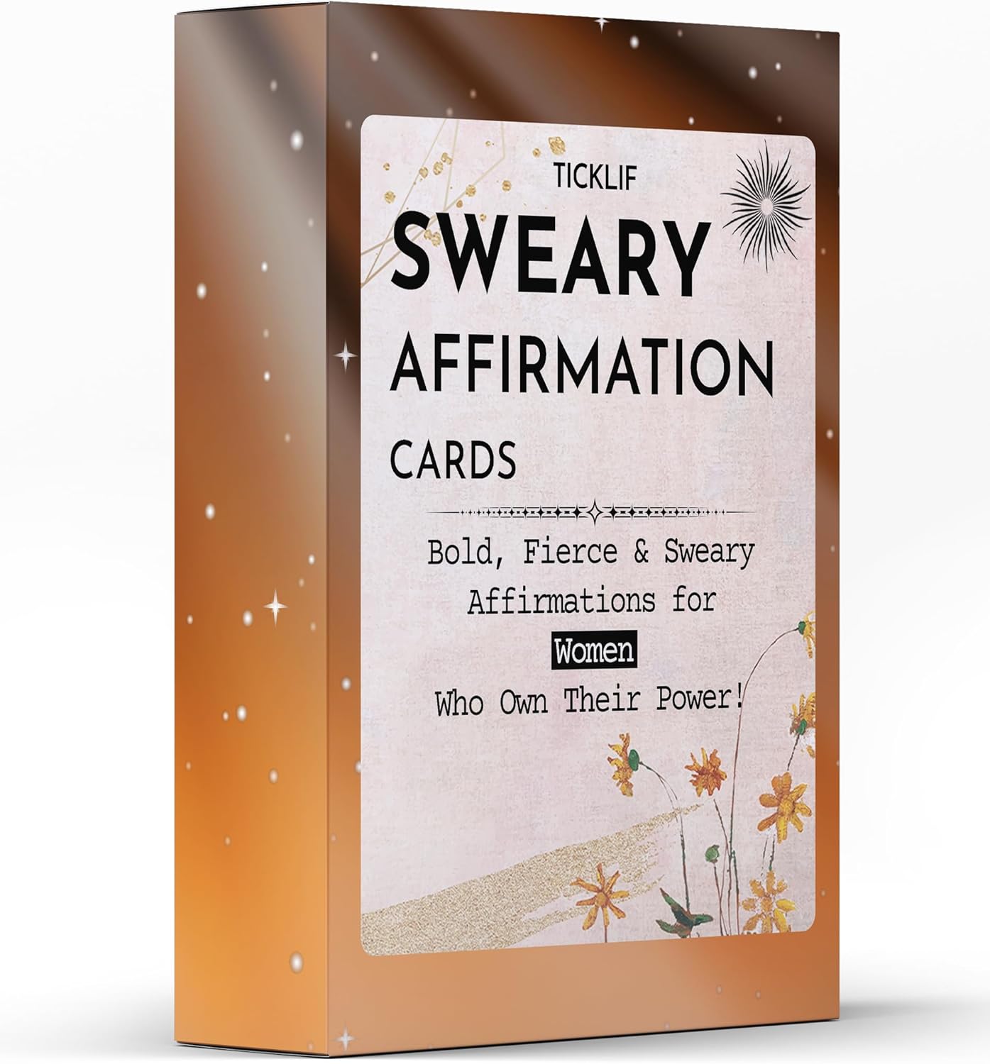 Affirmation Cards - 72 Swearing, Motivational and Inspirational Cards for Women, Size 2.15"x3.5" Cardstock - Gifts for Women, Best Friend, Mom and Self Care Female