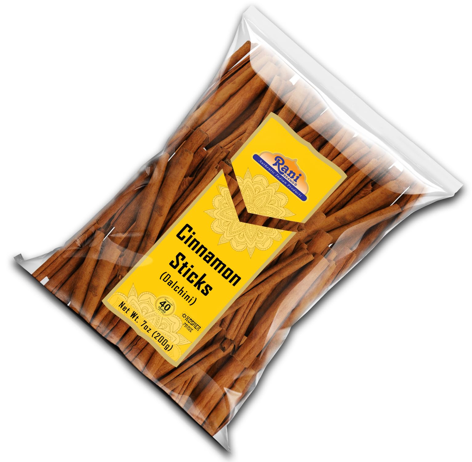 Rani Cinnamon Sticks 7oz (200g) - 36-44 Sticks - Strong Aroma, Perfect for Baking, Cooking & Beverages | 3+ Inches Length - Cassia Saigon Cinnamon from Vietnam | Kosher