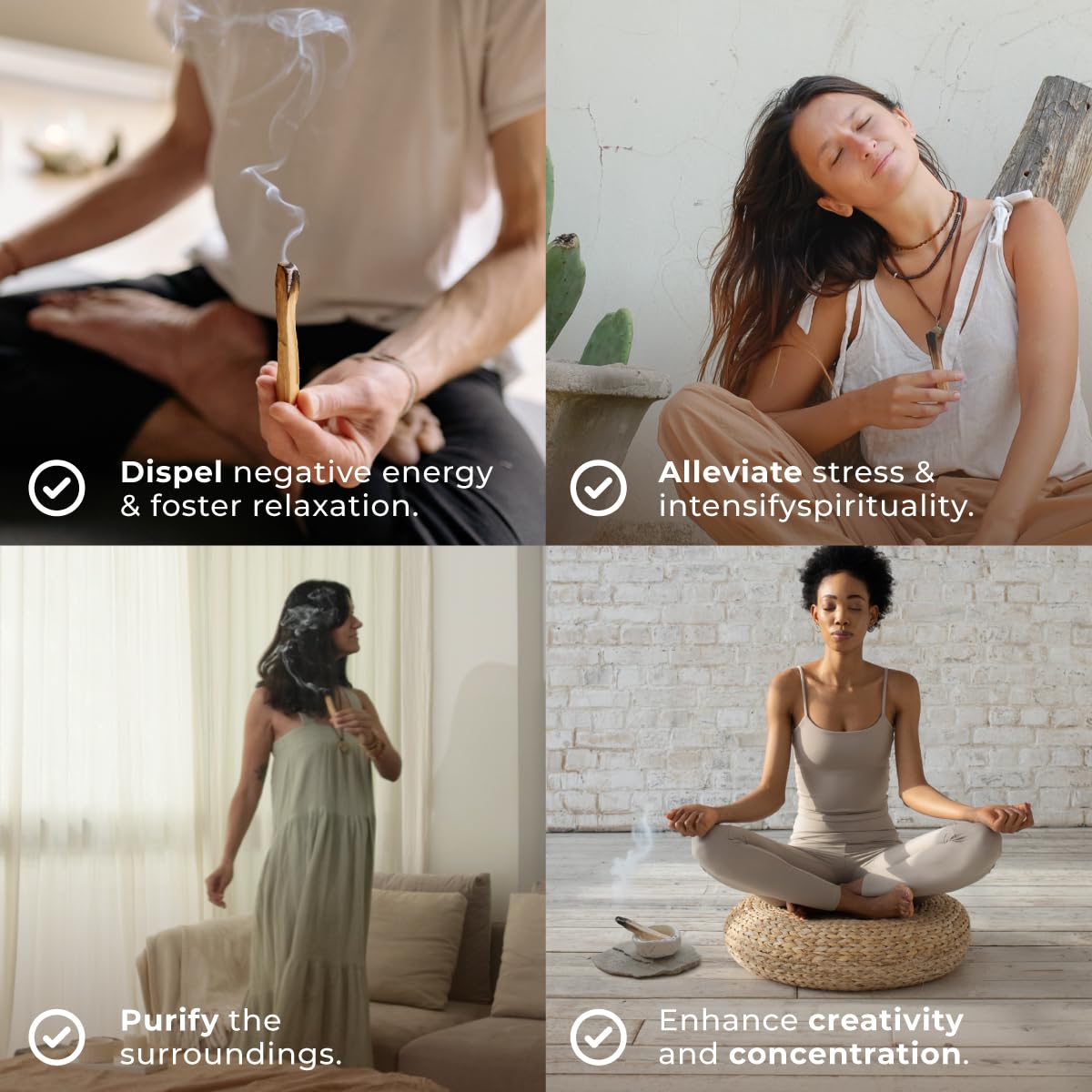 Palo Santo Premium Sticks (8) Smudging Incense Certified Pure Ethically and Sustainably Harvested from Fallen Trees in Peru (NOT Ecuador). Protection, Meditation, Healing, Spiritual Cleansing