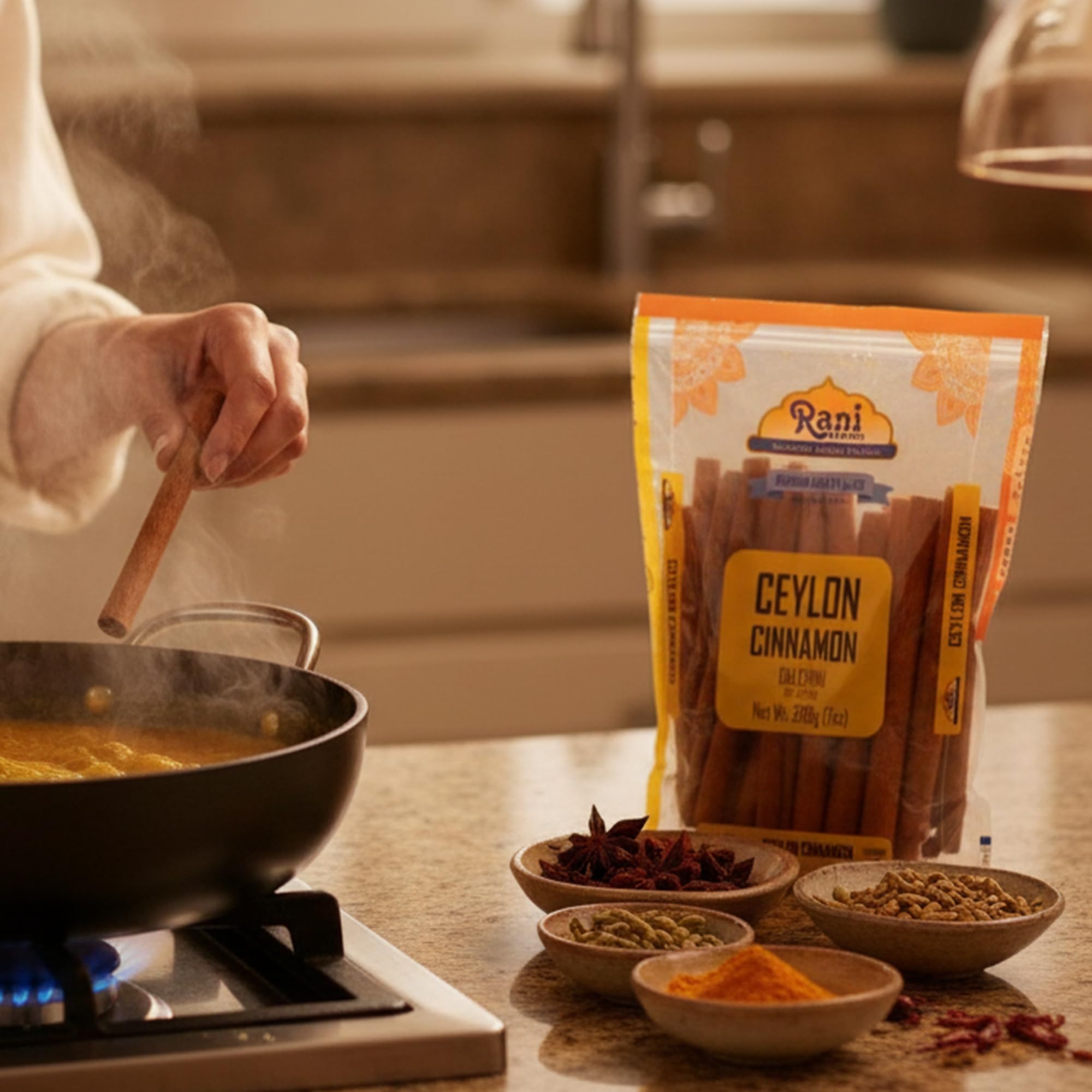 Rani Cinnamon Sticks 7oz (200g) - 36-44 Sticks - Strong Aroma, Perfect for Baking, Cooking & Beverages | 3+ Inches Length - Cassia Saigon Cinnamon from Vietnam | Kosher