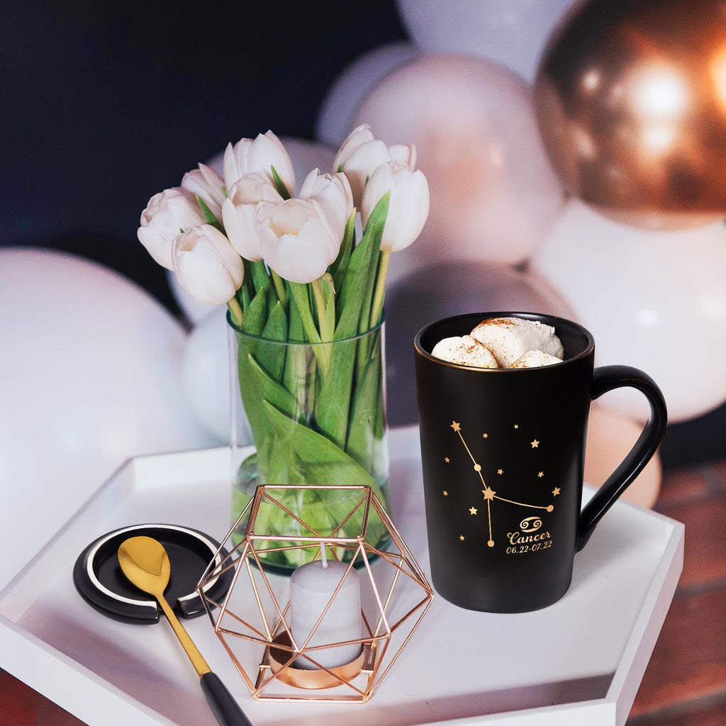 YHRJWN Pisces Gifts for Women, Pisces Constellation Mug, February March Birthdays Gifts for Women Horoscope Astrology Lovers, Pisces Zodiac Sign gifts for Women Girls, 14 Oz Pink with Gift Box