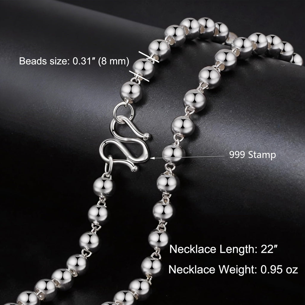 Italian Sterling Silver S925 Retro Chain Necklace for Men, Vintage Style Jewelry Gift