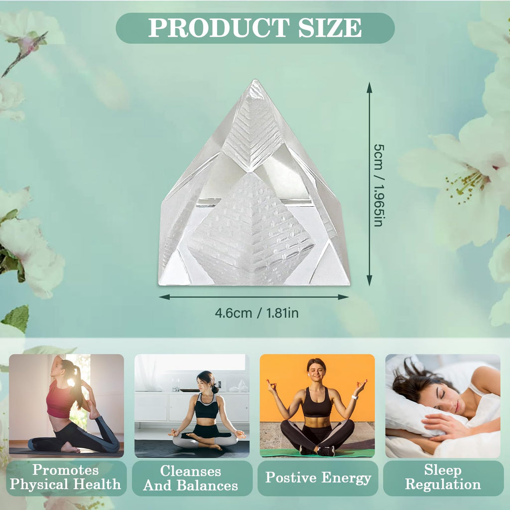 Crystals and Healing Stones, 9 Pcs Healing Crystals Set, 7 Chakra Crystal Stones Set Real Natural Selenite Pyramid Reiki Raw Rock Energy Protection Meditation with Wooden Box, Crystal Gifts for Women