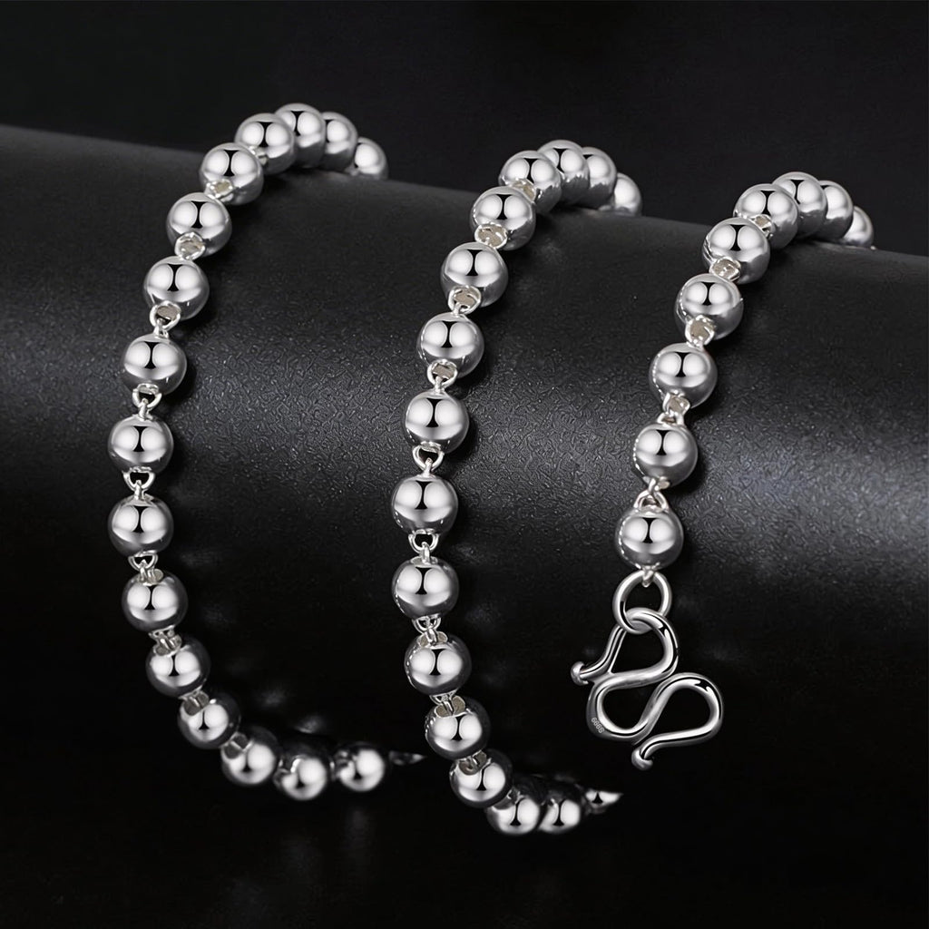 Italian Sterling Silver S925 Retro Chain Necklace for Men, Vintage Style Jewelry Gift