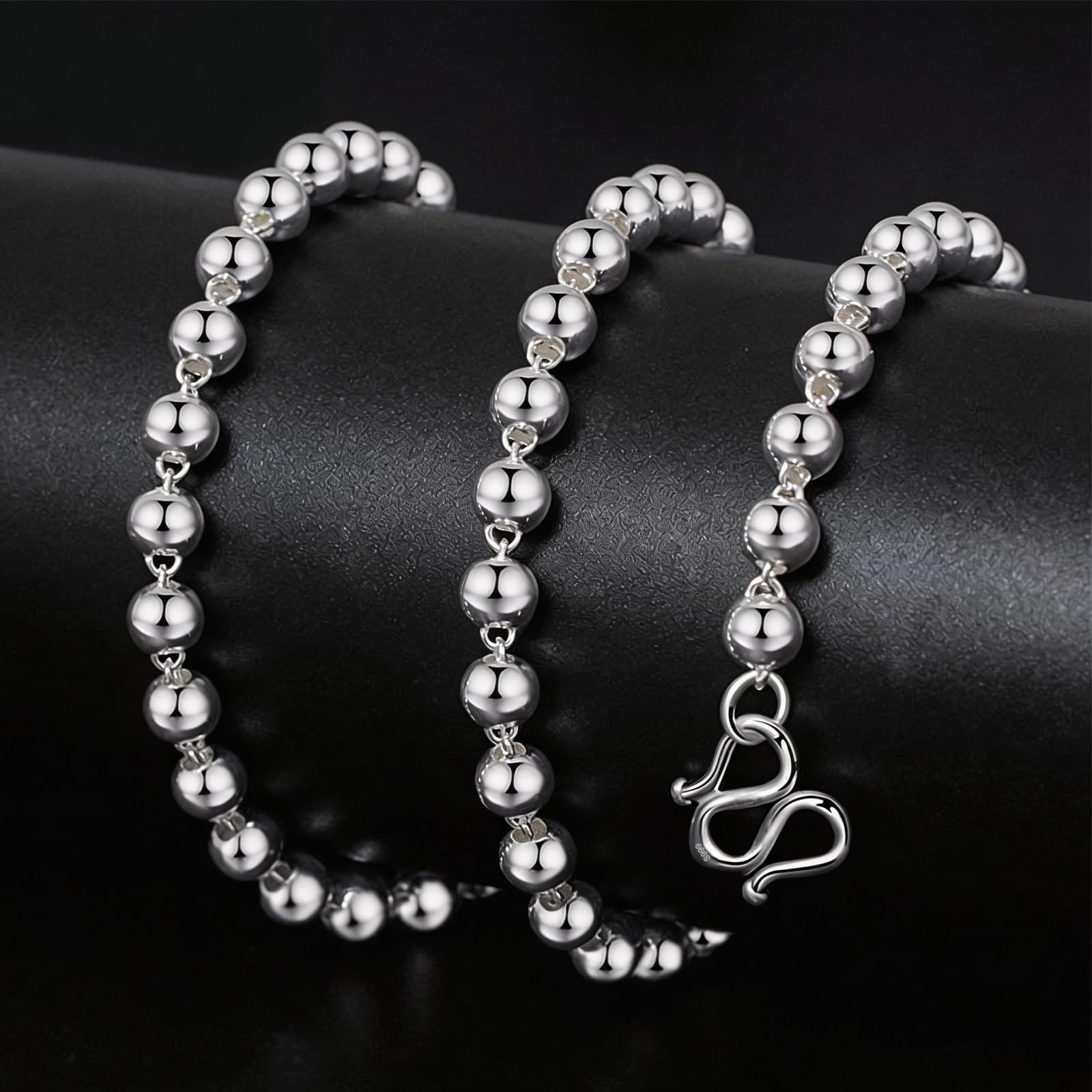 Italian Sterling Silver S925 Retro Chain Necklace for Men, Vintage Style Jewelry Gift