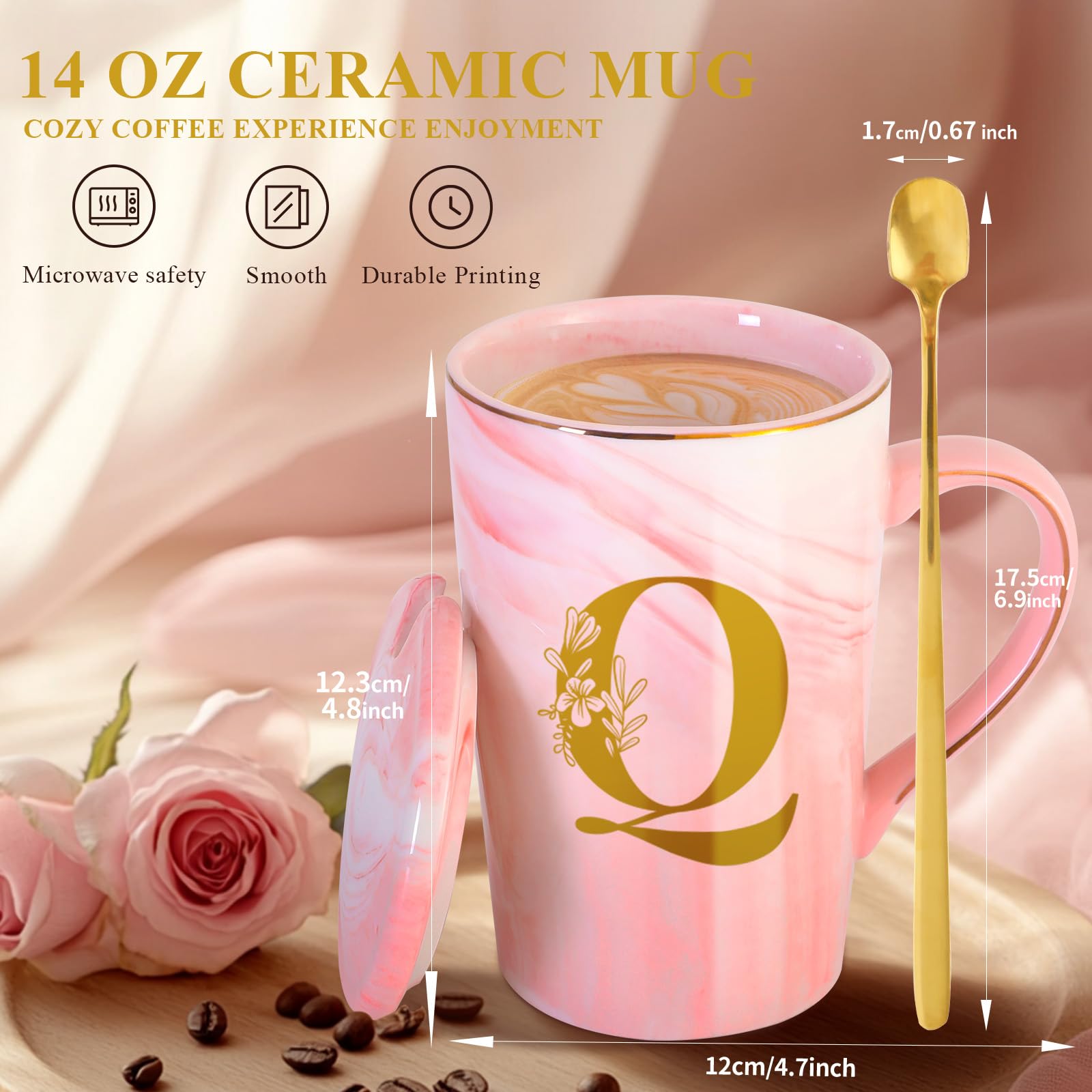 Personalized Ceramic Coffee Mug with Lid Cup Happy Birthday Gifts for Adult Men Women Who Have Everything Want Nothing Dad Mom Guys People Couples Parents Cool Funny Unique Present Special Christmas,G