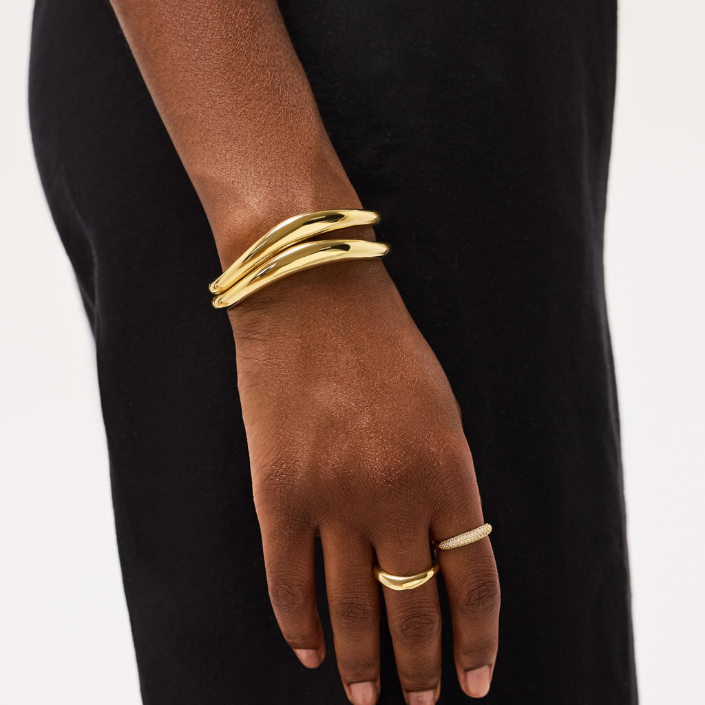 Ana Luisa Bracelets for Women - 14K Gold Plated & Silver Rhodium Bangle and Cuff Bracelets - Sleek Designs Perfect for Layering - Hypoallergenic, Water-Resistant, Tarnish-Free Bracelet for Daily Wear