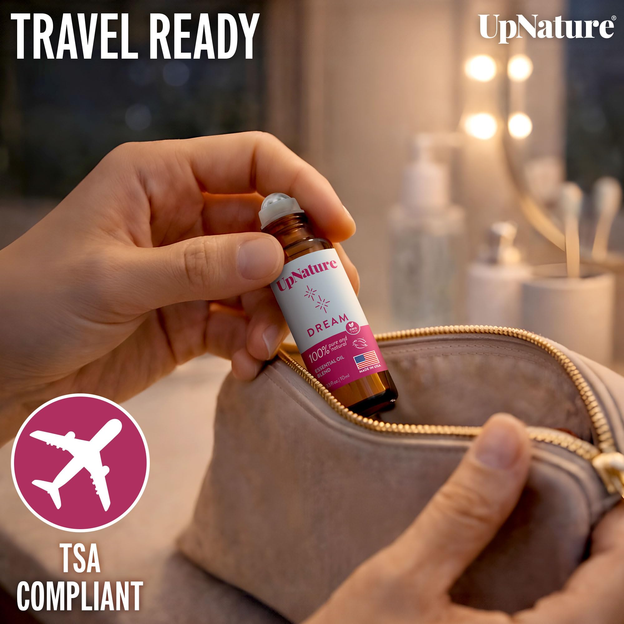 UpNature Calm Essential Oil Roll On - Self Care Gifts for Mom Women Her - 100% Natural Aromatherapy Blend for Relaxation Relief