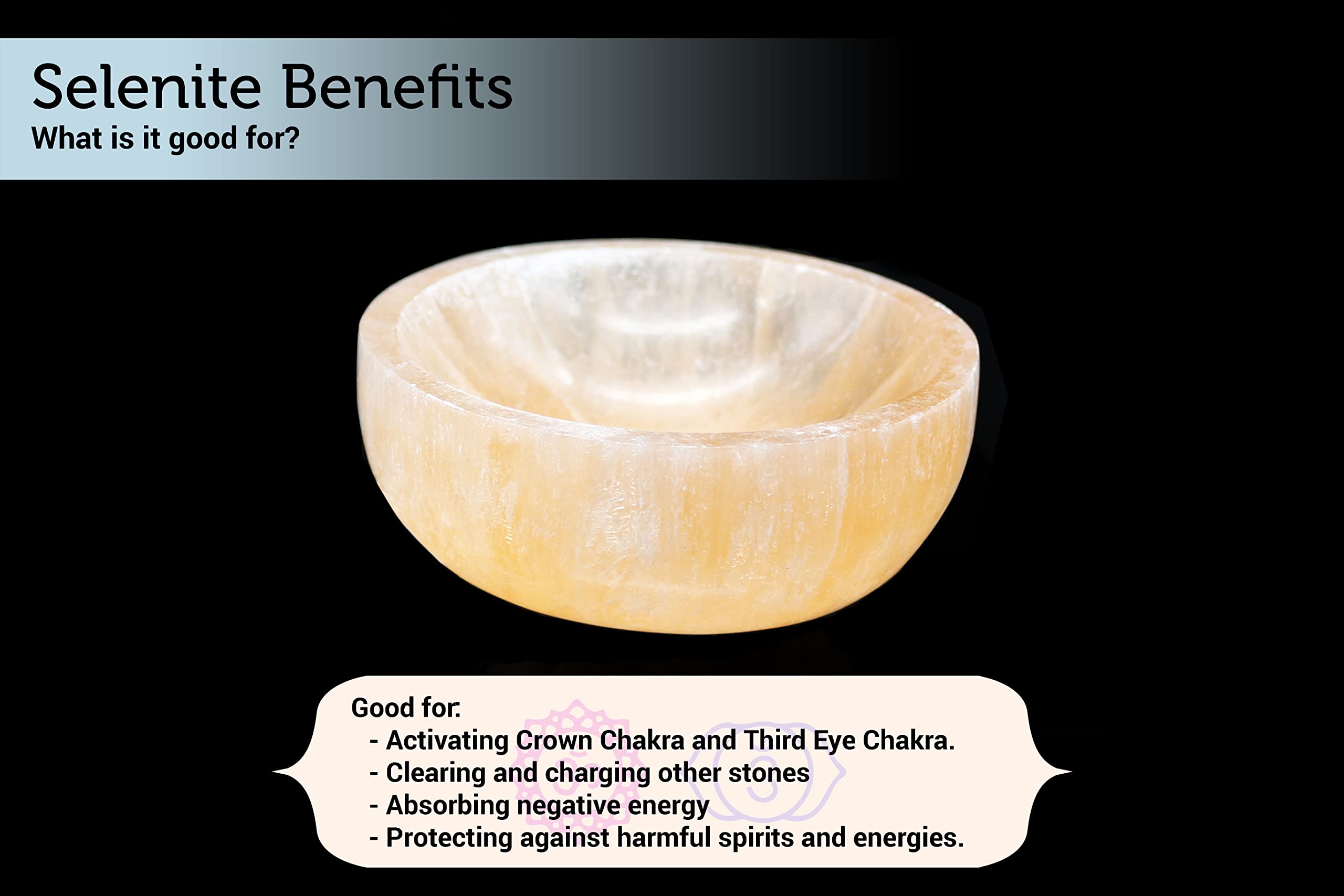 Soul Sticks Selenite Crystal Bowls for Smudging, Healing, Recharging Crystals | Pure Selenite Smudge Bowl & Crystal Charging Station Ethically Sourced in Morocco, Orange (4 Inch)