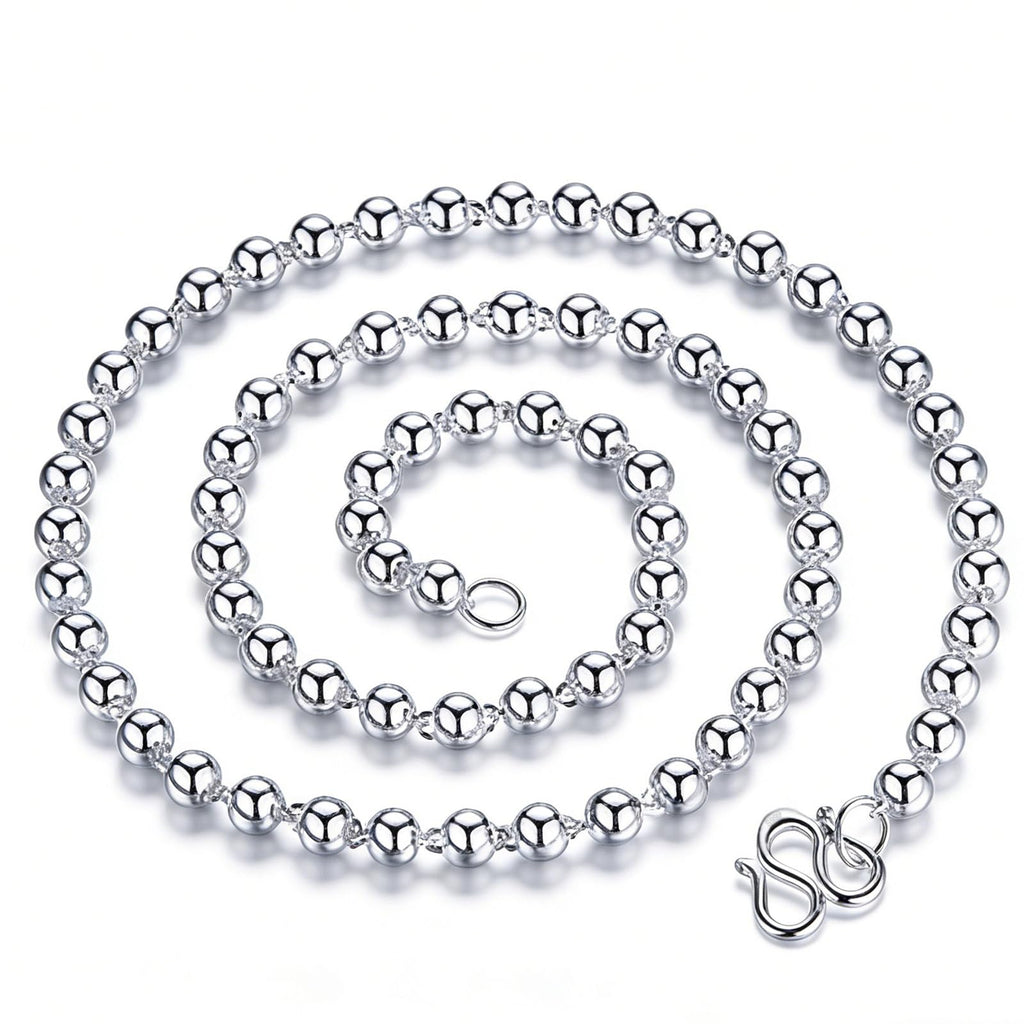 Italian Sterling Silver S925 Retro Chain Necklace for Men, Vintage Style Jewelry Gift