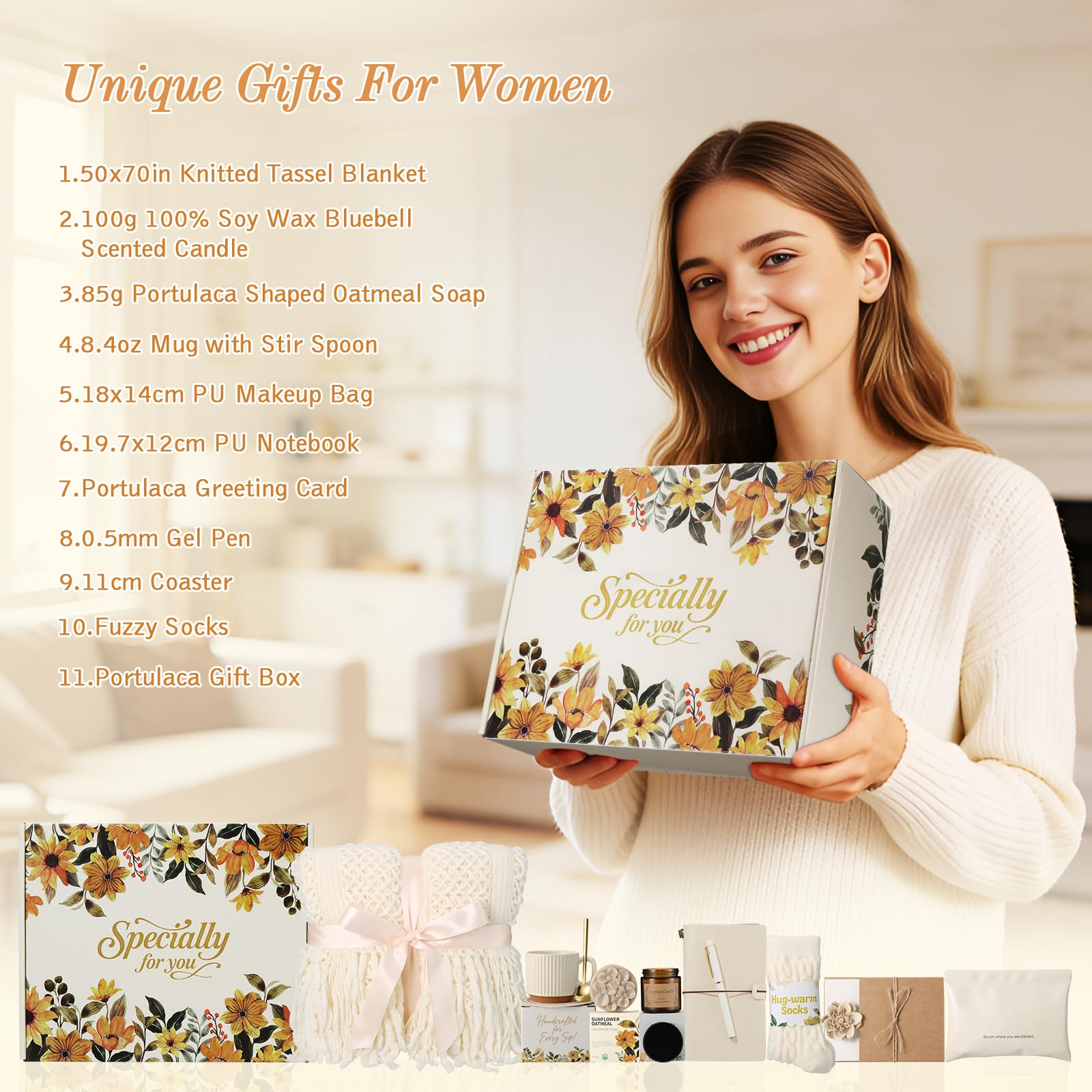 Self Care Gifts for Womens Birthday Gift Mothers Day Gift for Mom Wife Grandma Sister Friend - Get Well Soon Sympathy Gift Baskets for Women Care Package, Thinking of You Inspirational Gifts for Her