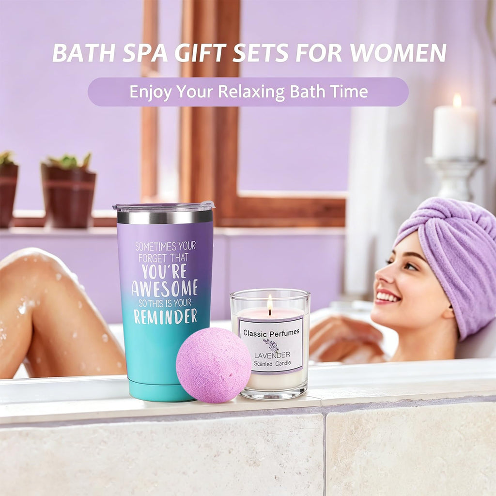 Birthday Gifts for Women, Mothers Day Gifts for Mom from Daughter, Unique Spa Gifts Basket Box for Women Best Friend Sister, Self Care Gifts for Women