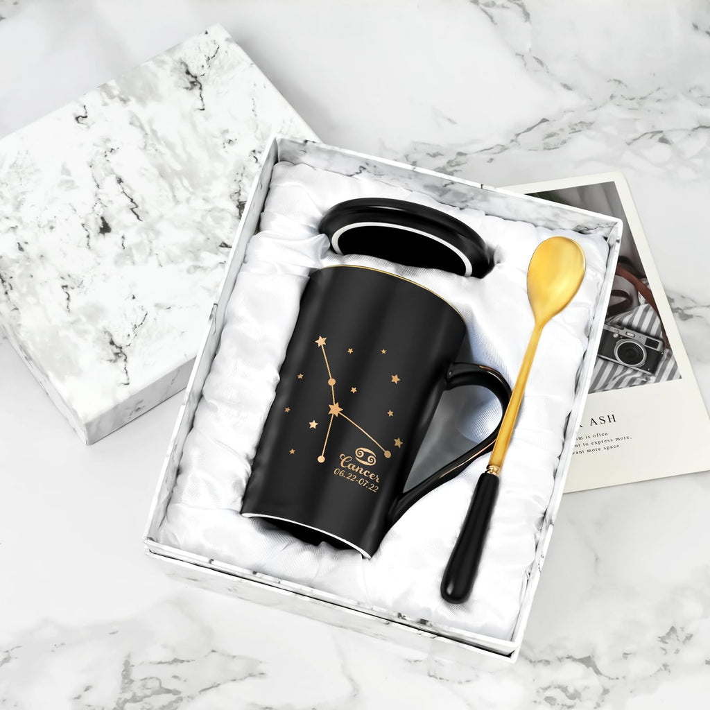 YHRJWN Pisces Gifts for Women, Pisces Constellation Mug, February March Birthdays Gifts for Women Horoscope Astrology Lovers, Pisces Zodiac Sign gifts for Women Girls, 14 Oz Pink with Gift Box