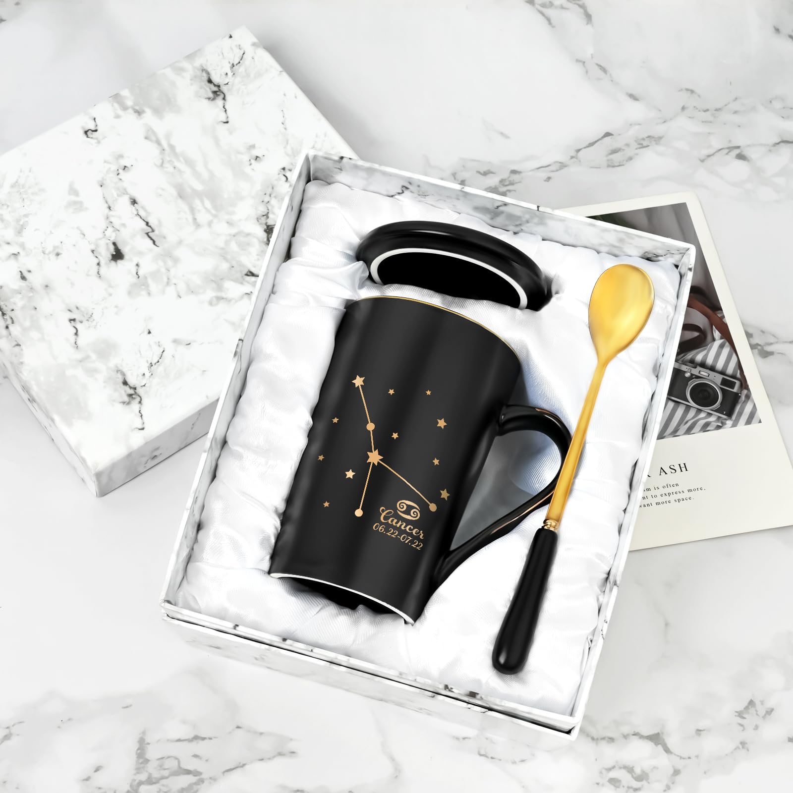 YHRJWN Pisces Gifts for Women, Pisces Constellation Mug, February March Birthdays Gifts for Women Horoscope Astrology Lovers, Pisces Zodiac Sign gifts for Women Girls, 14 Oz Pink with Gift Box